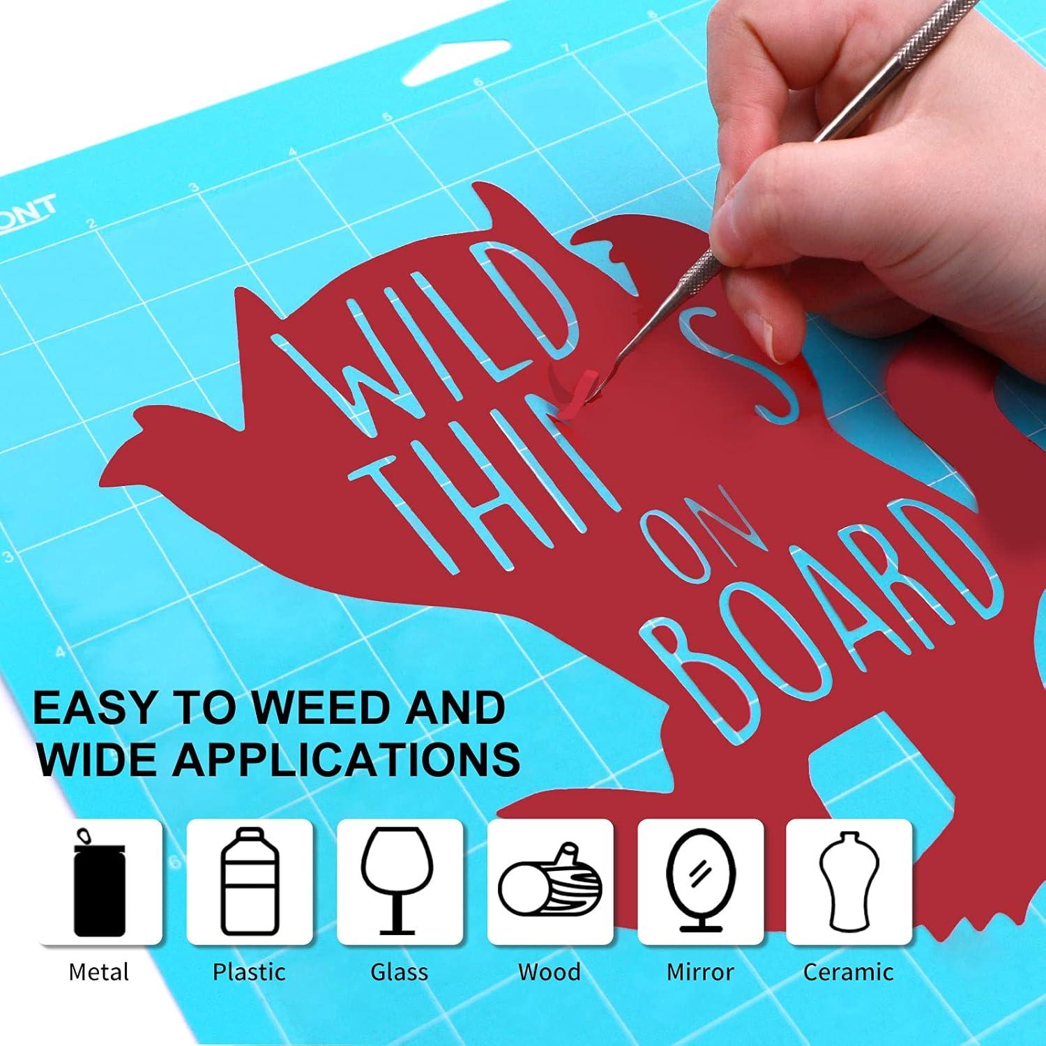 Vinilo Adhesivo Permanente Rojo Mate HTVRONT 30.48 cm x 15.24 m