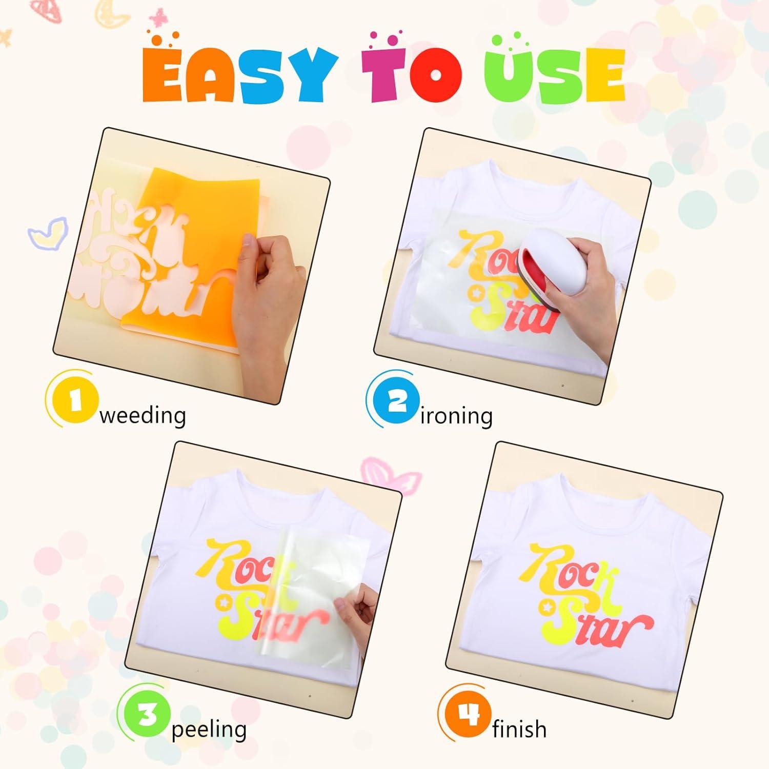 Vinilo de Transferencia de Calor Tintnut Amarillo Neón 6 Hojas 30.48x25.4cm