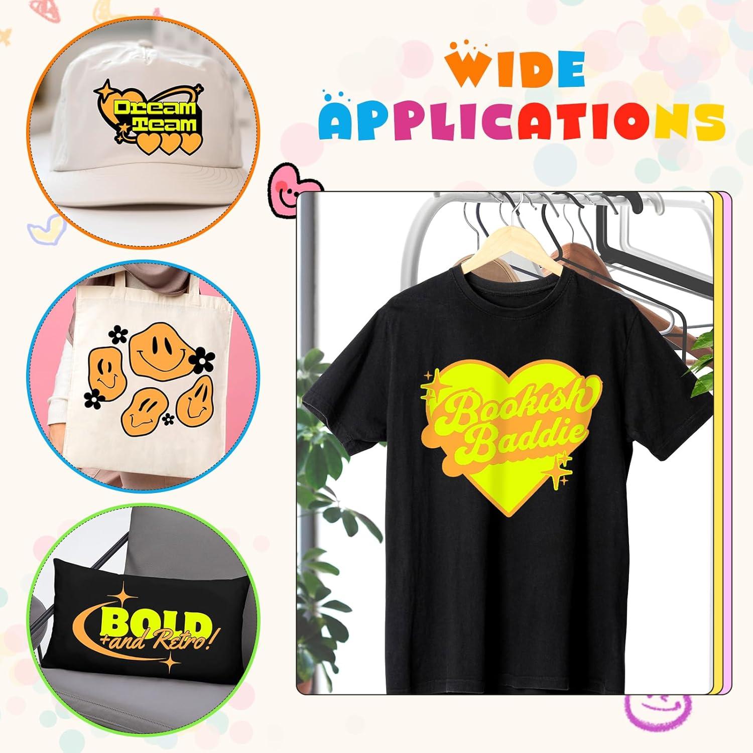 Vinilo de Transferencia de Calor Tintnut Amarillo Neón 6 Hojas 30.48x25.4cm