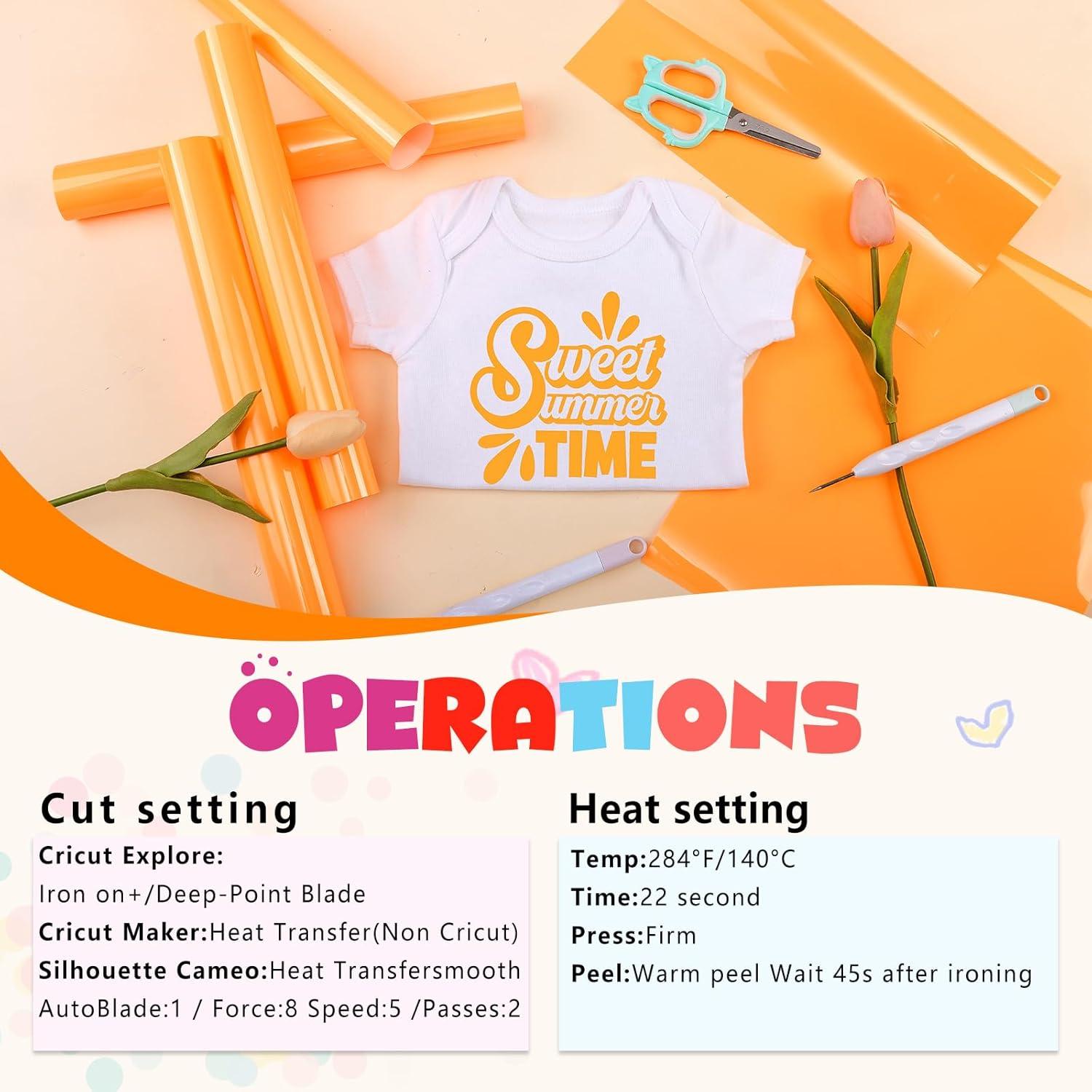 Vinilo de Transferencia de Calor Tintnut Amarillo Neón 6 Hojas 30.48x25.4cm