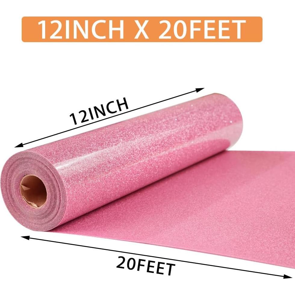 Vinilo de Transferencia de Calor Brillante Rosa RENLITONG 30.48x6.1m