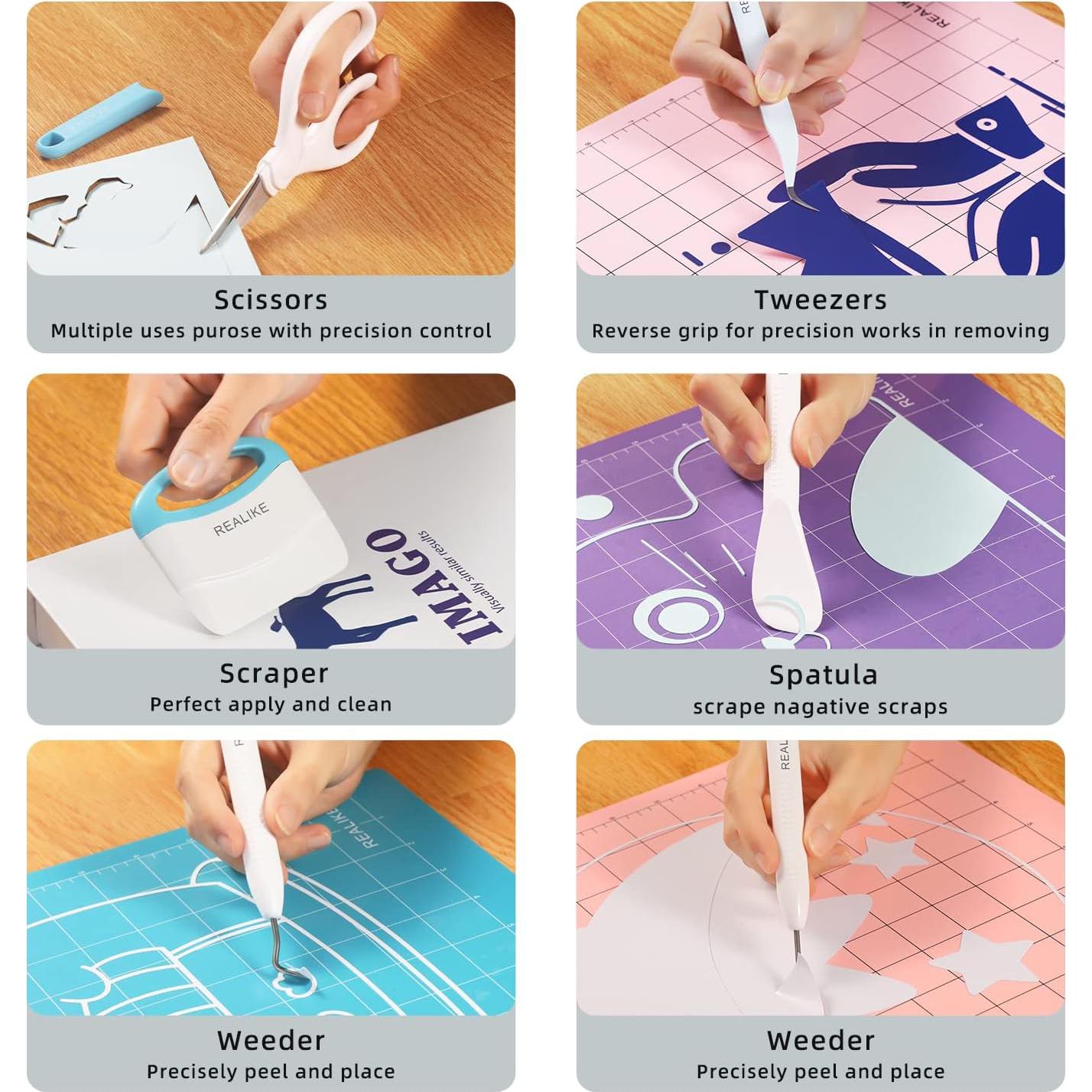 Kit de Herramientas de Deshierbe de Vinilo REALIKE 6 Piezas