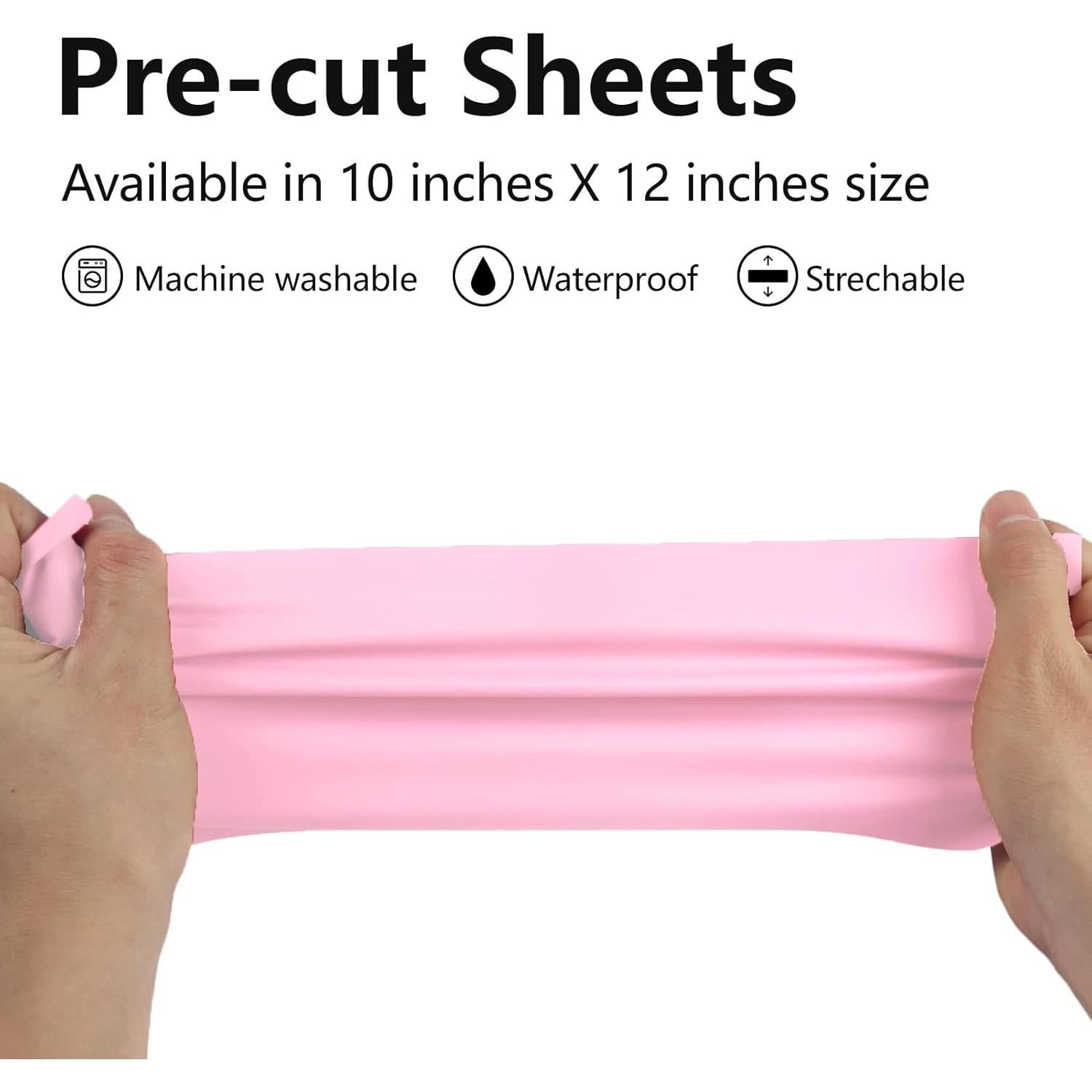 Vinilo de Transferencia de Calor Rosa Kenteer 10 Hojas 30.48x25.4cm