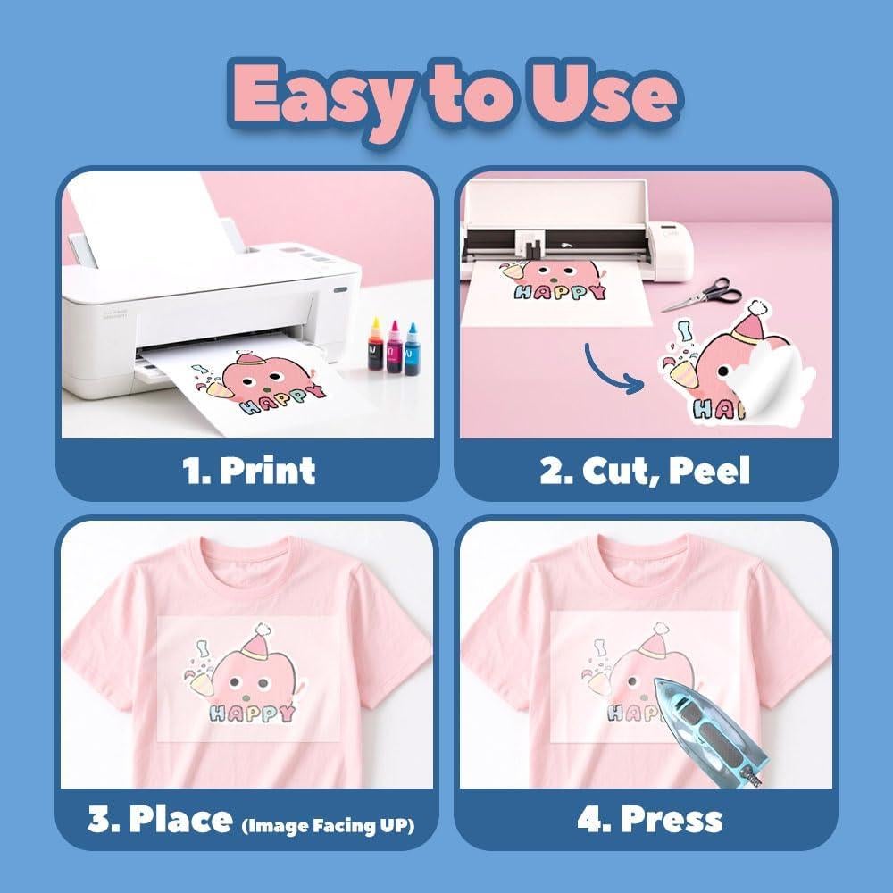 Papel de Transferencia de Calor TranSmile PU 30 Hojas 21.6x27.9 cm