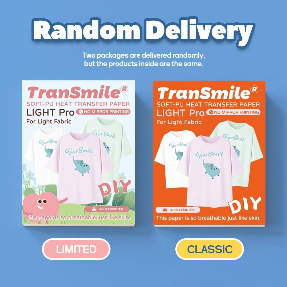 Papel de Transferencia de Calor TranSmile PU 30 Hojas 21.6x27.9 cm