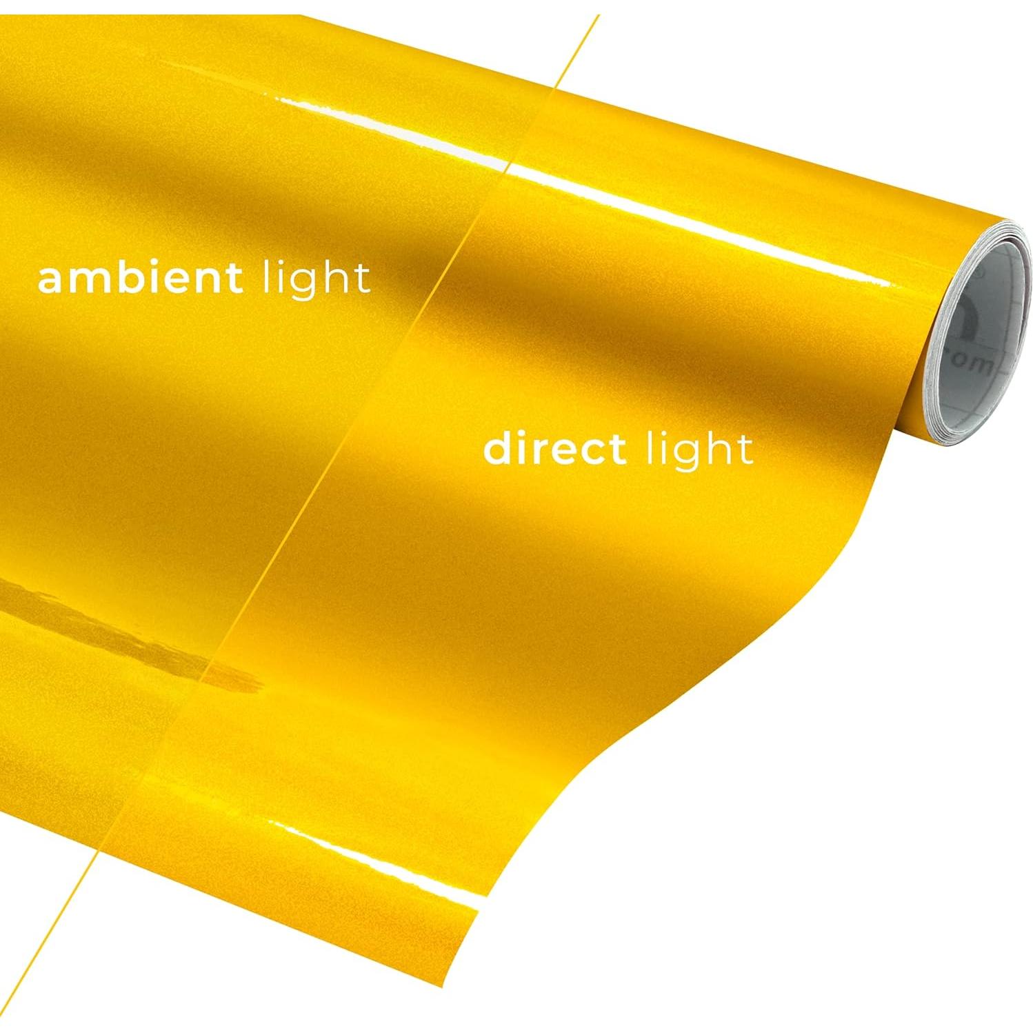 Vinilo Adhesivo VViViD DECO65 Amarillo Dorado 30.48x122 cm