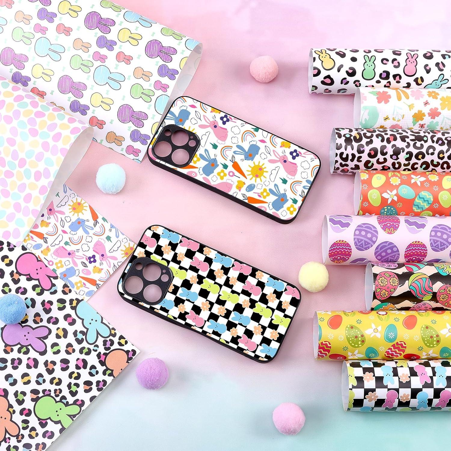 Vinilo Adhesivo Permanente HTVSTD Leopardo 12 Hojas 30x25 cm Pascua