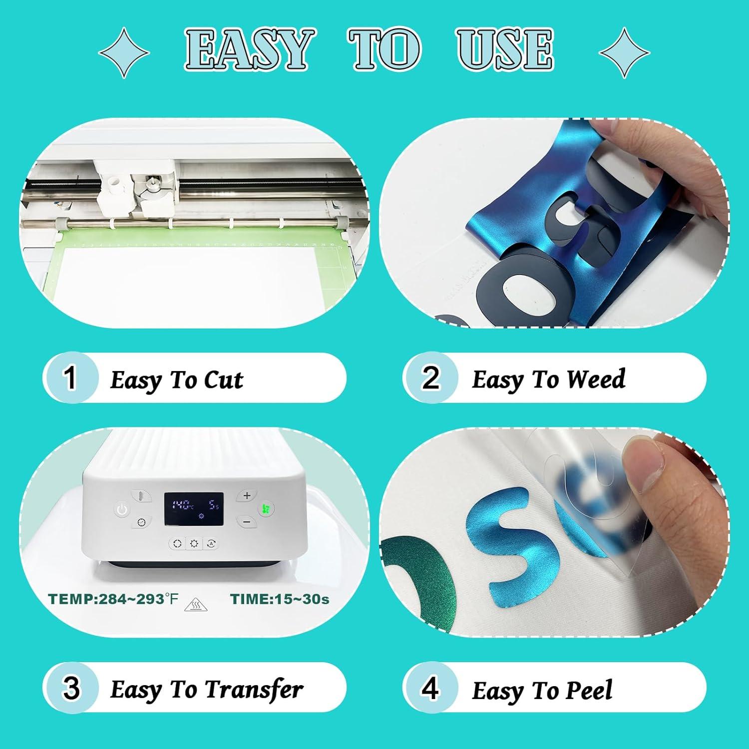 Vinilo de Transferencia de Calor Chameleon MEVOREW 30.48x183 cm Púrpura-Azul