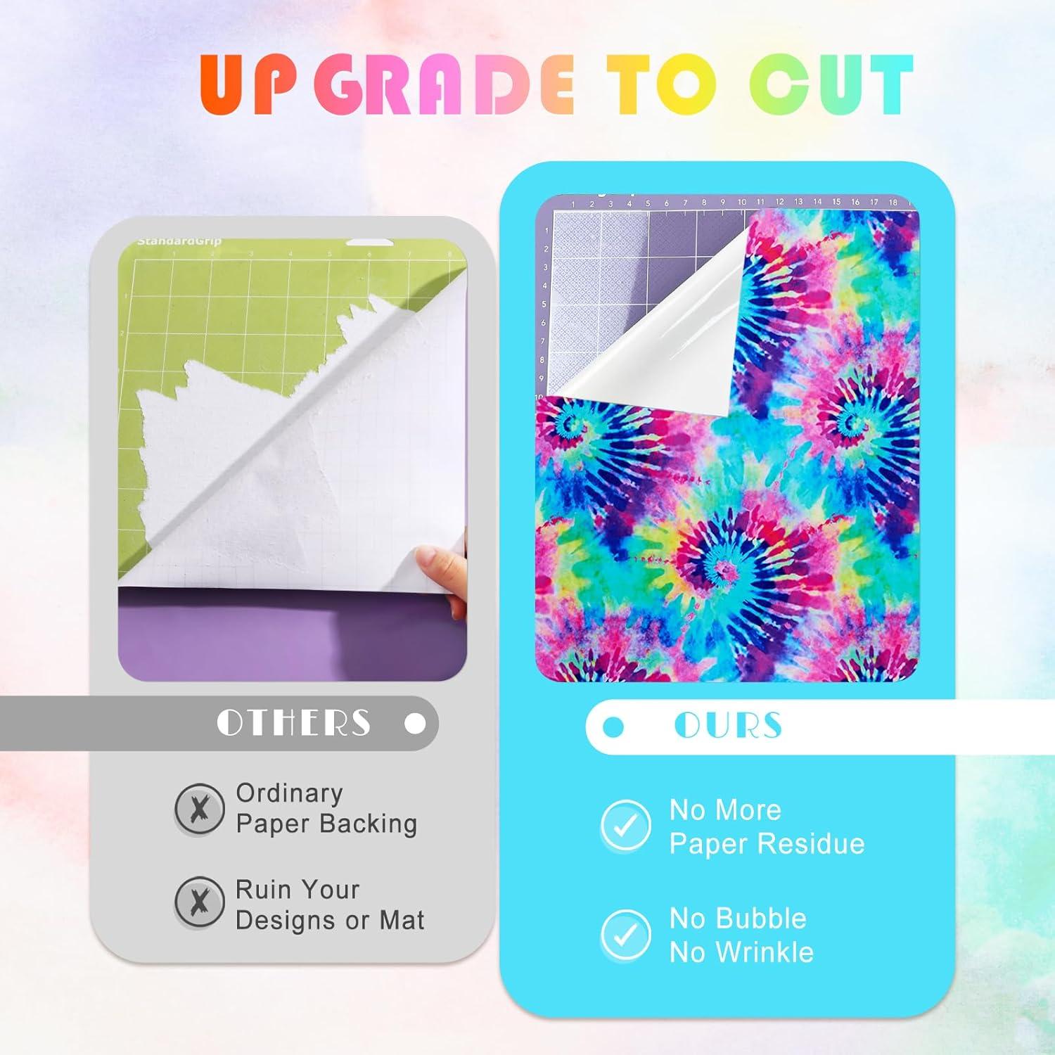 Vinilo Adhesivo Permanente Tintnut Tie Dye 8 Hojas 30.48x25.4cm