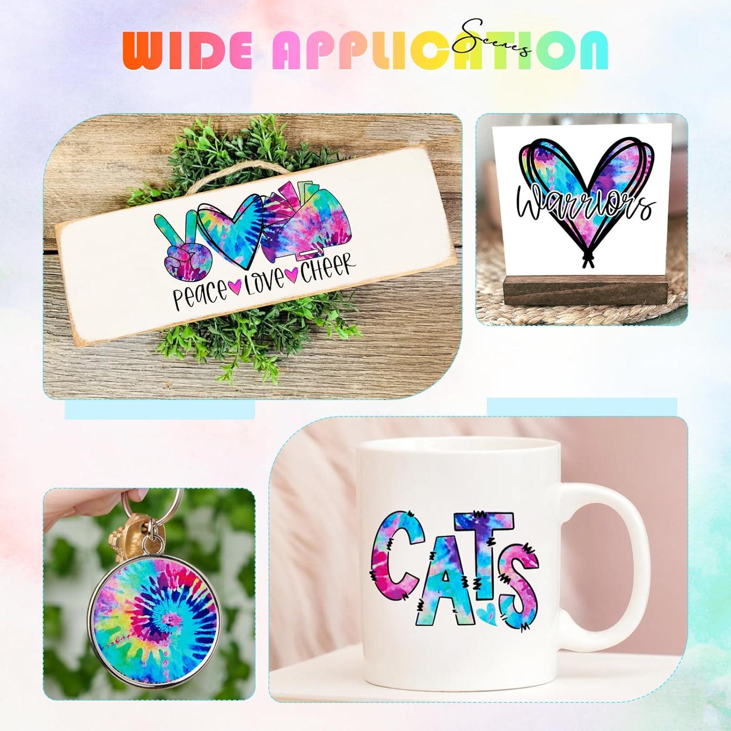 Vinilo Adhesivo Permanente Tintnut Tie Dye 8 Hojas 30.48x25.4cm