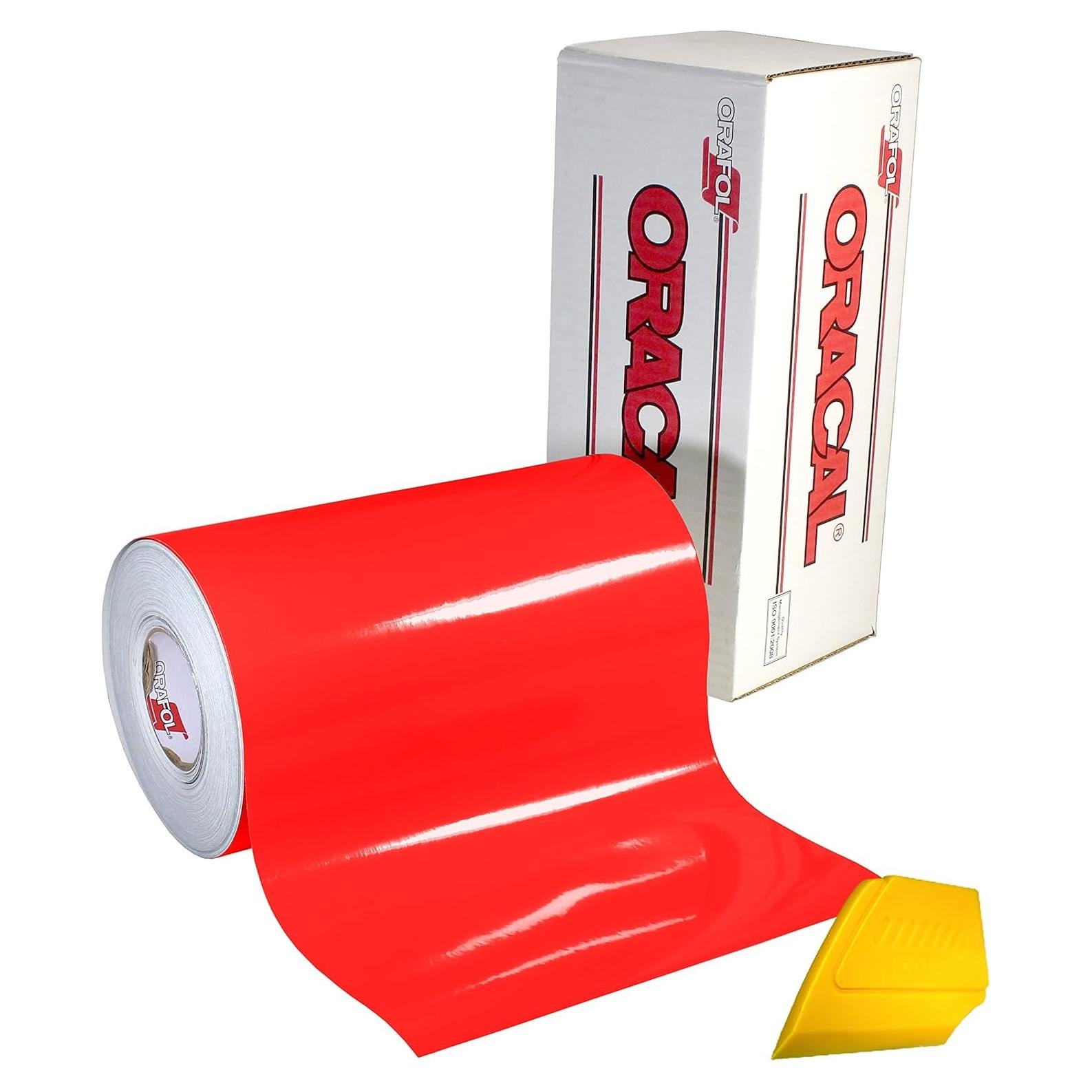 Vinilo Fluorescente Rojo ORACAL 6510 30x76.2 cm Paquete 2 Rollos