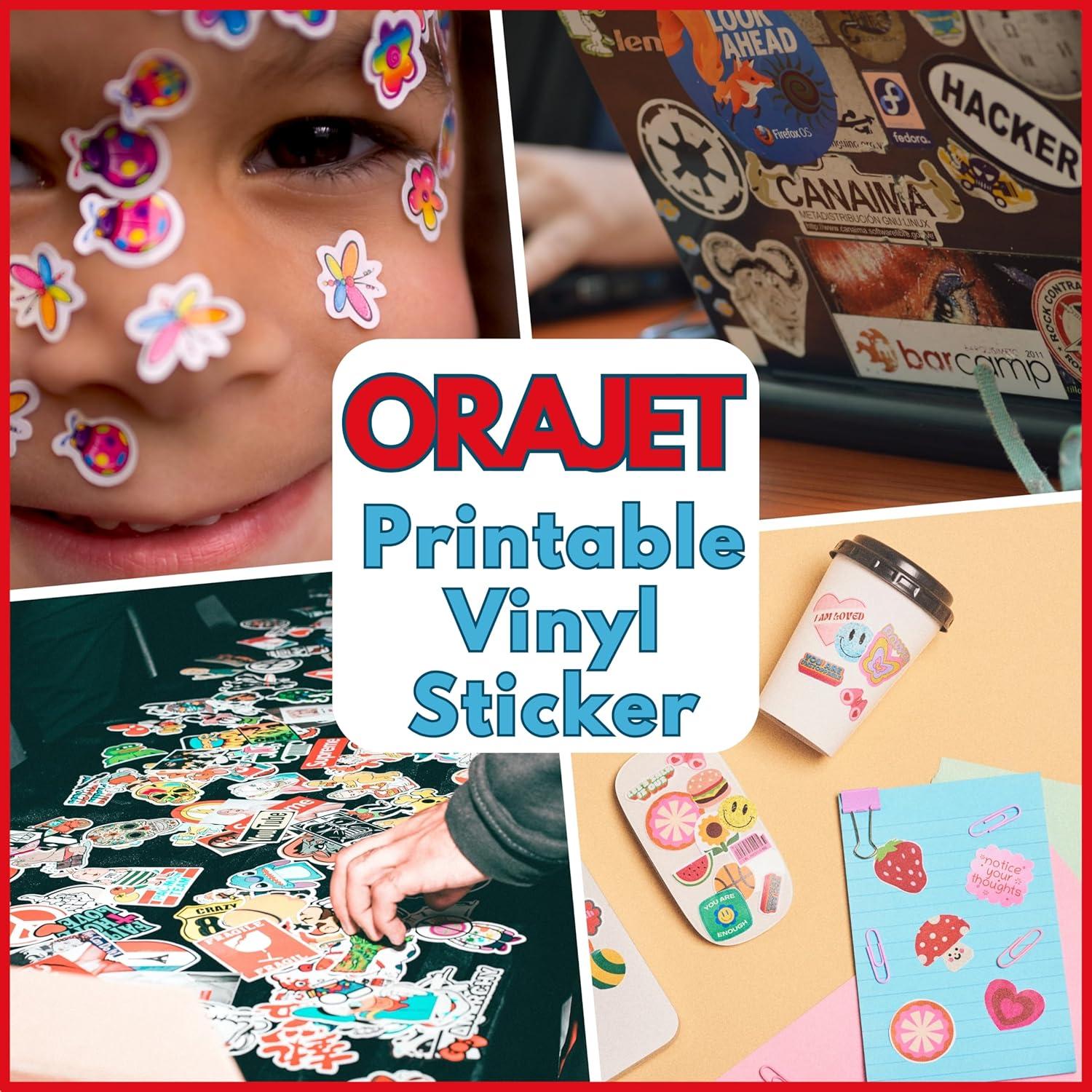 Papel de Etiquetas de Vinilo Permanente ORAJET 1917 Mate 50 Hojas