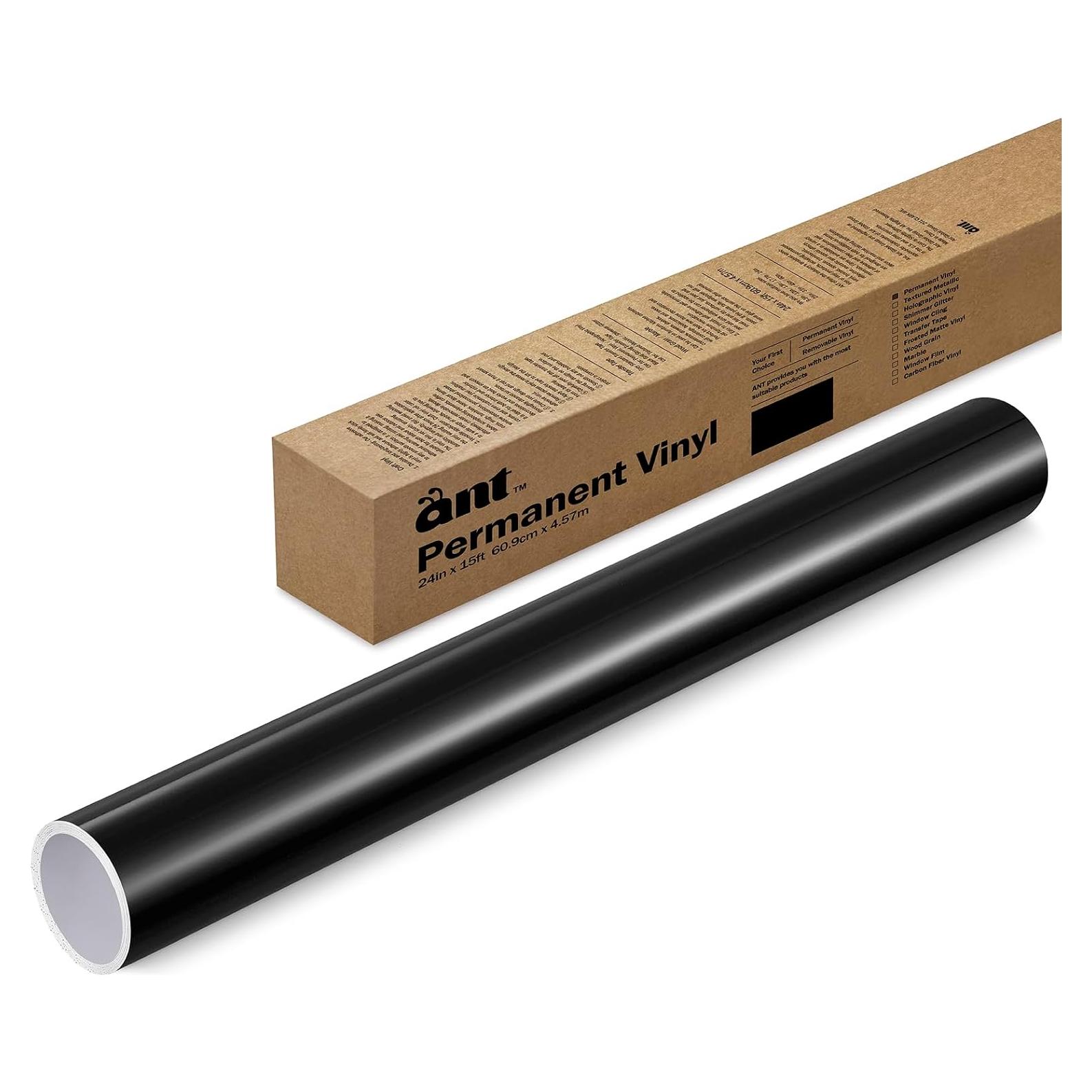 Rollo de Vinilo Permanente ANT Negro 61 cm x 4.57 m para Cricut