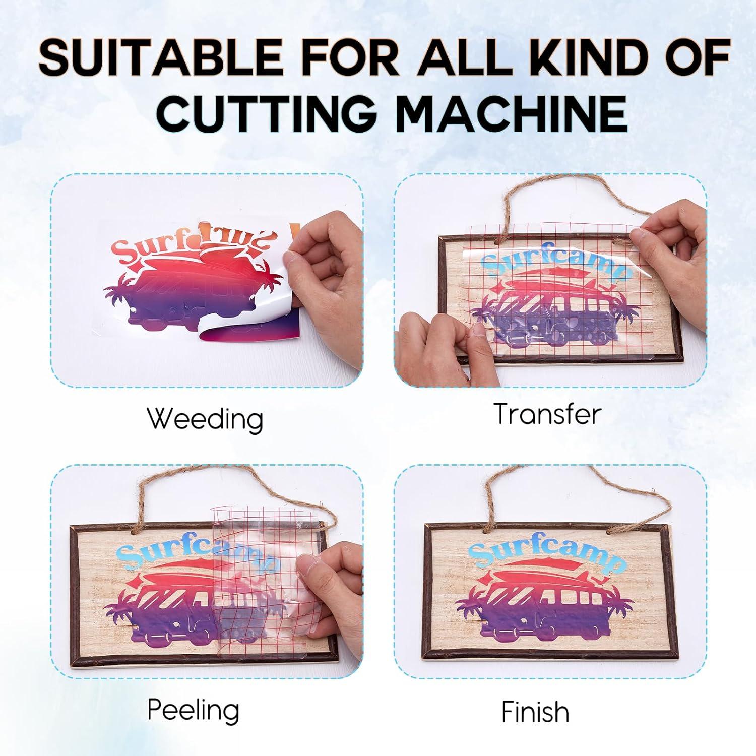 Vinilo Permanente Gradiente Naranja Púrpura Tintnut - 8 Hojas 30.48x25.4cm