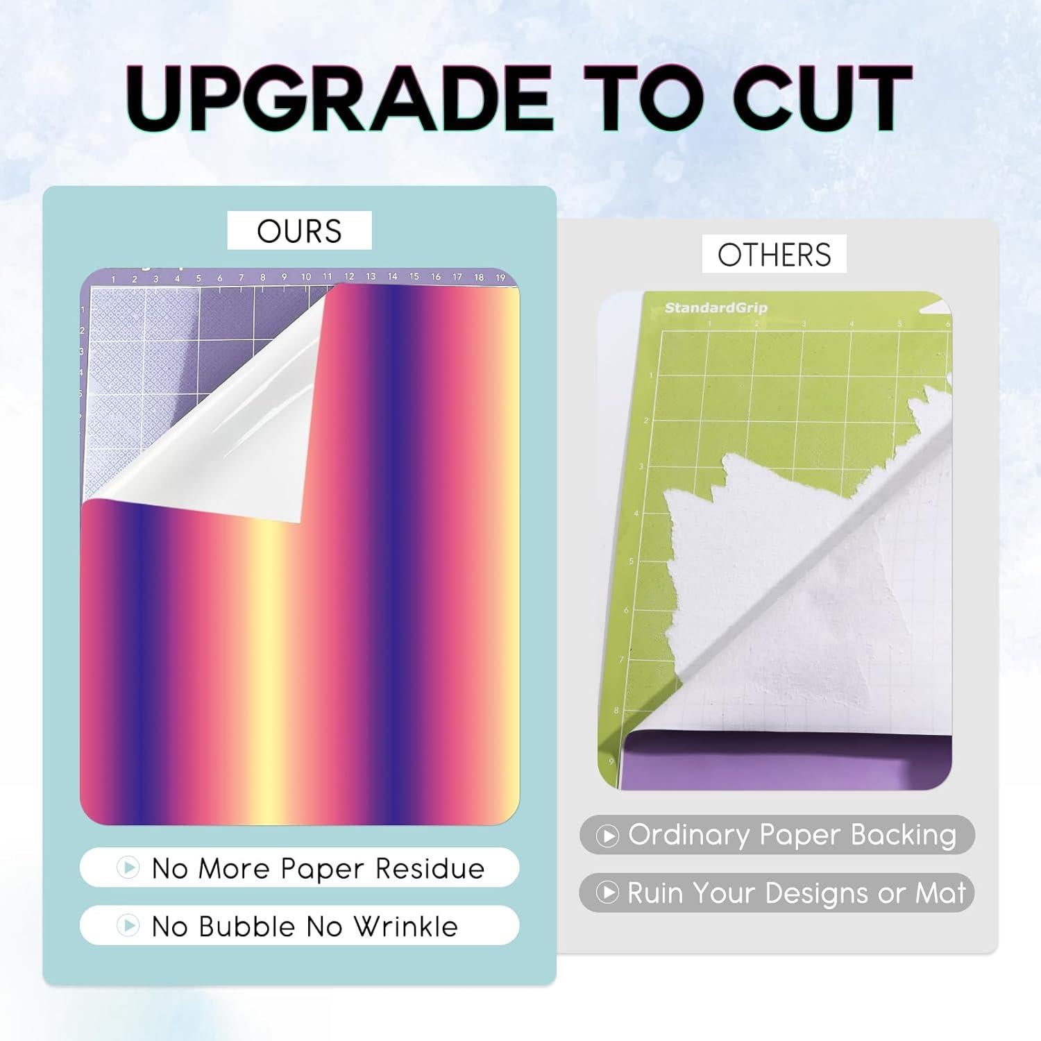 Vinilo Permanente Gradiente Naranja Púrpura Tintnut - 8 Hojas 30.48x25.4cm