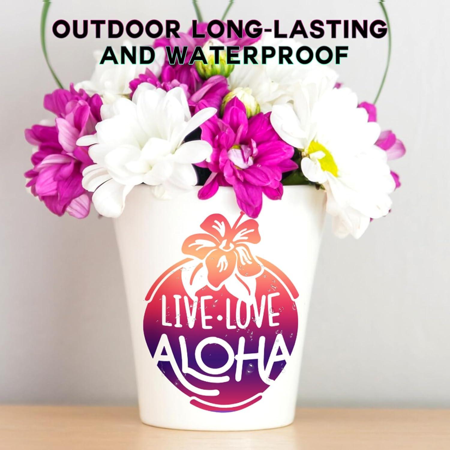 Vinilo Permanente Gradiente Naranja Púrpura Tintnut - 8 Hojas 30.48x25.4cm