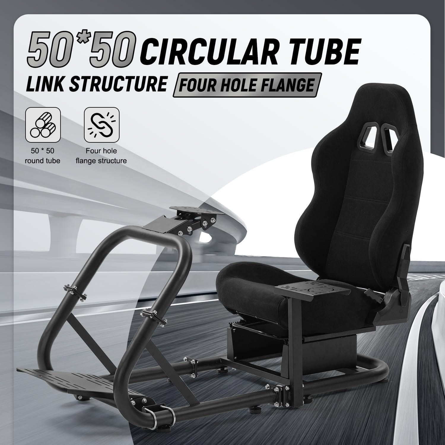Cockpit de Simulador de Conducción Marada Ajustable para Volante