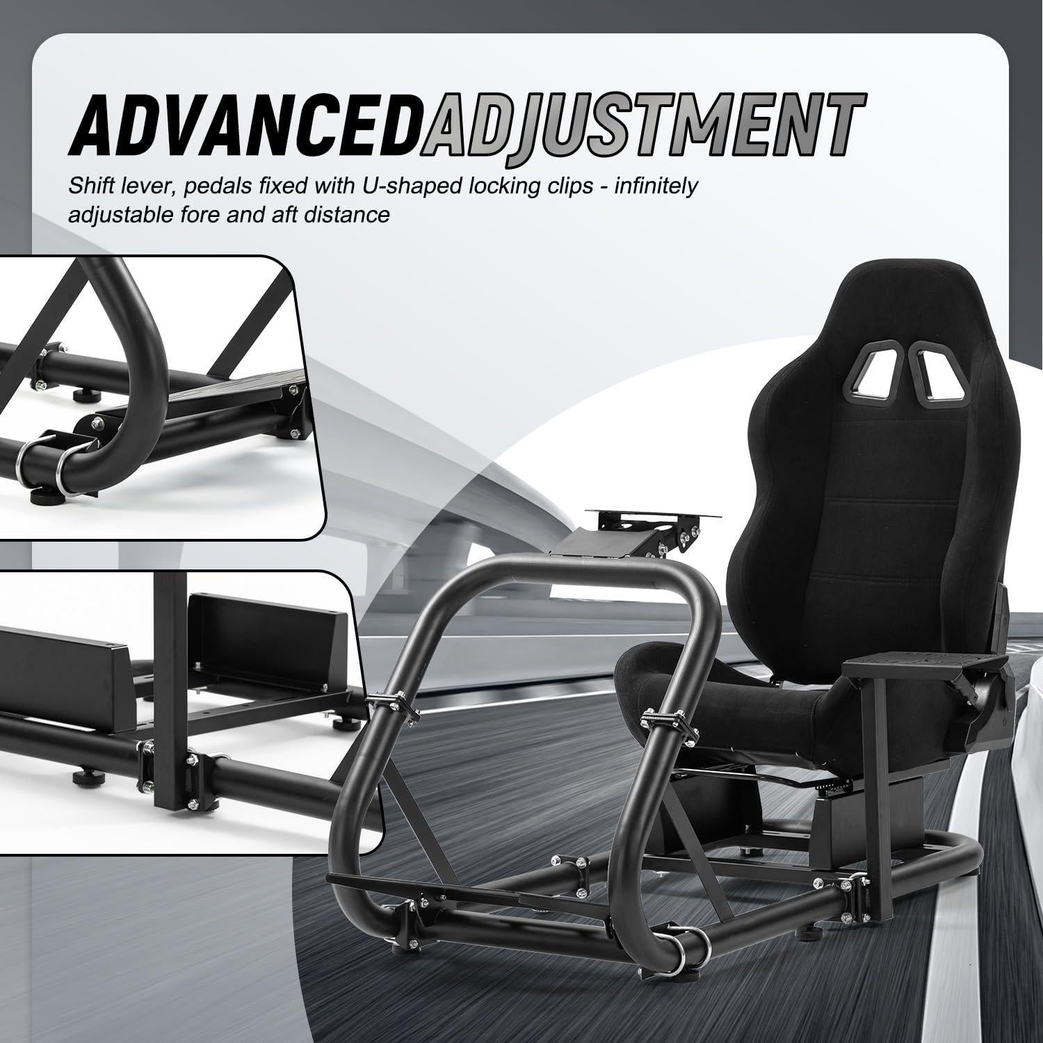 Cockpit de Simulador de Conducción Marada Ajustable para Volante