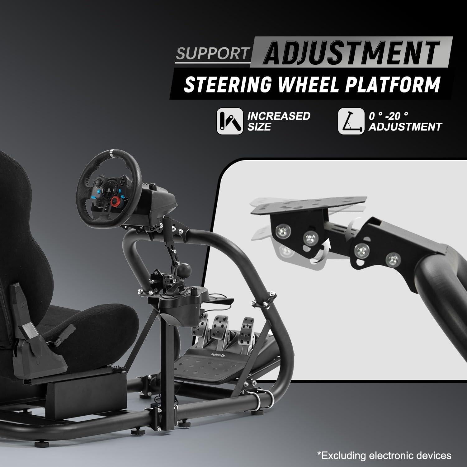 Cockpit de Simulador de Conducción Marada Ajustable para Volante