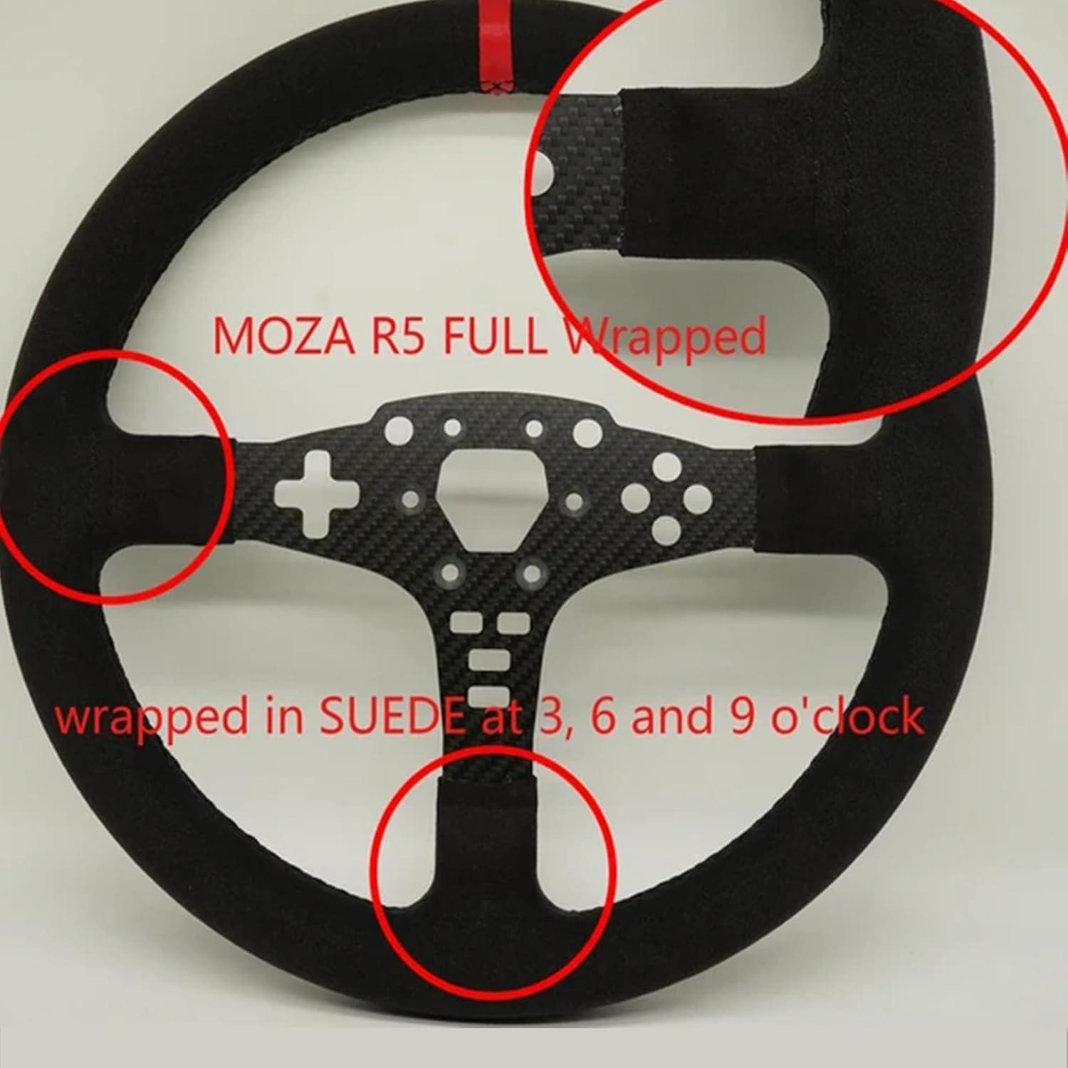 Volante de carreras 33cm Obokidlyamor fibra de carbono