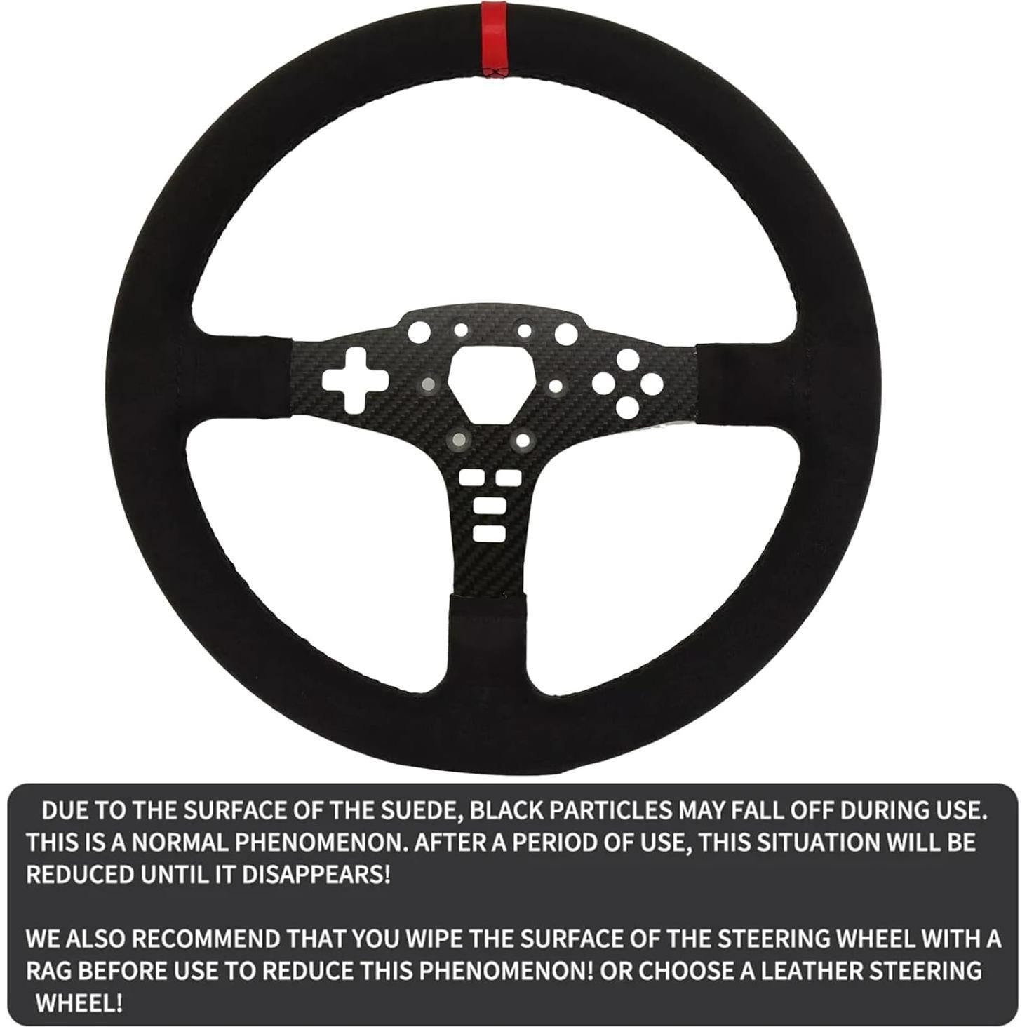 Volante de carreras 33cm Obokidlyamor fibra de carbono