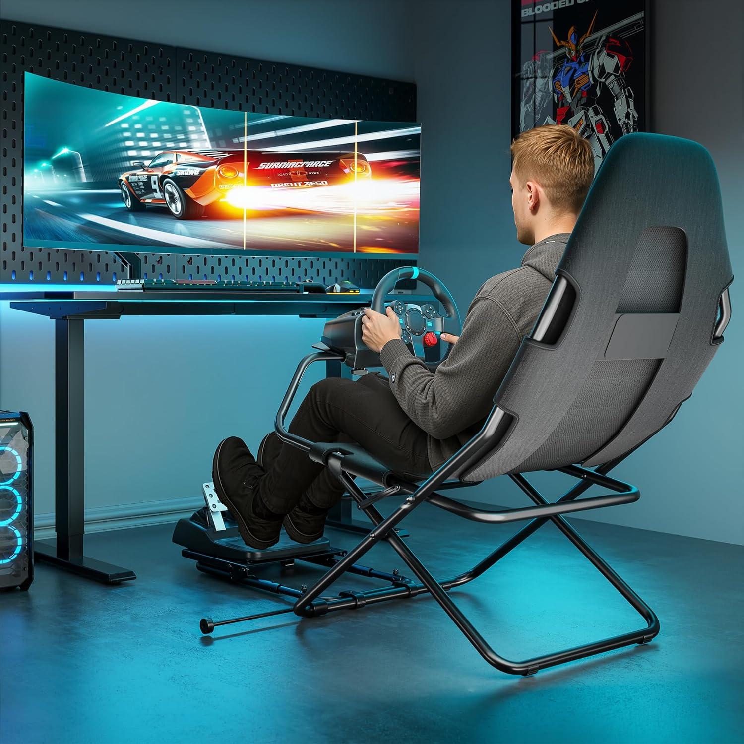 Cockpit de Simulación de Carreras ARES WING Plegable 10.1 kg