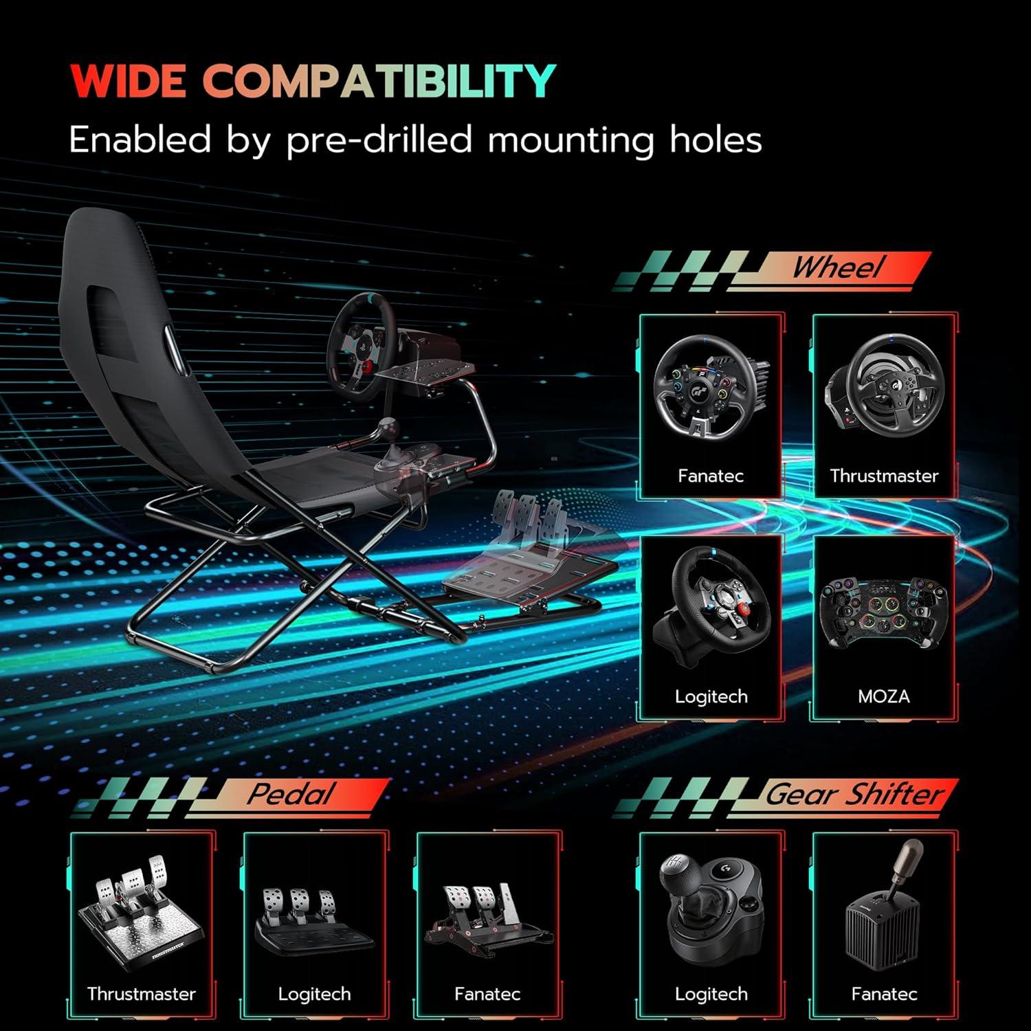 Cockpit de Simulación de Carreras ARES WING Plegable 10.1 kg