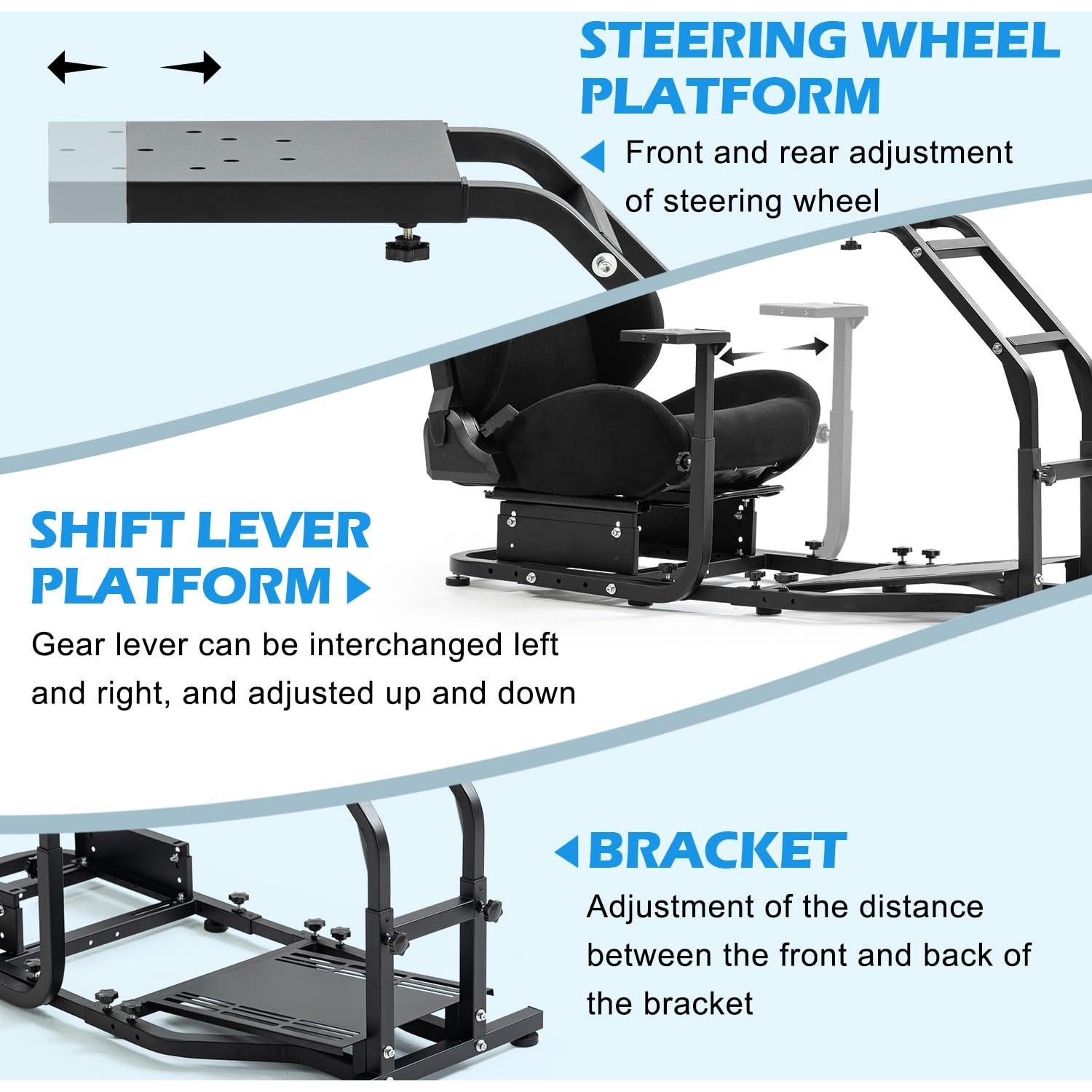 Cockpit de Simulador de Carreras Anman con Asiento Ajustable