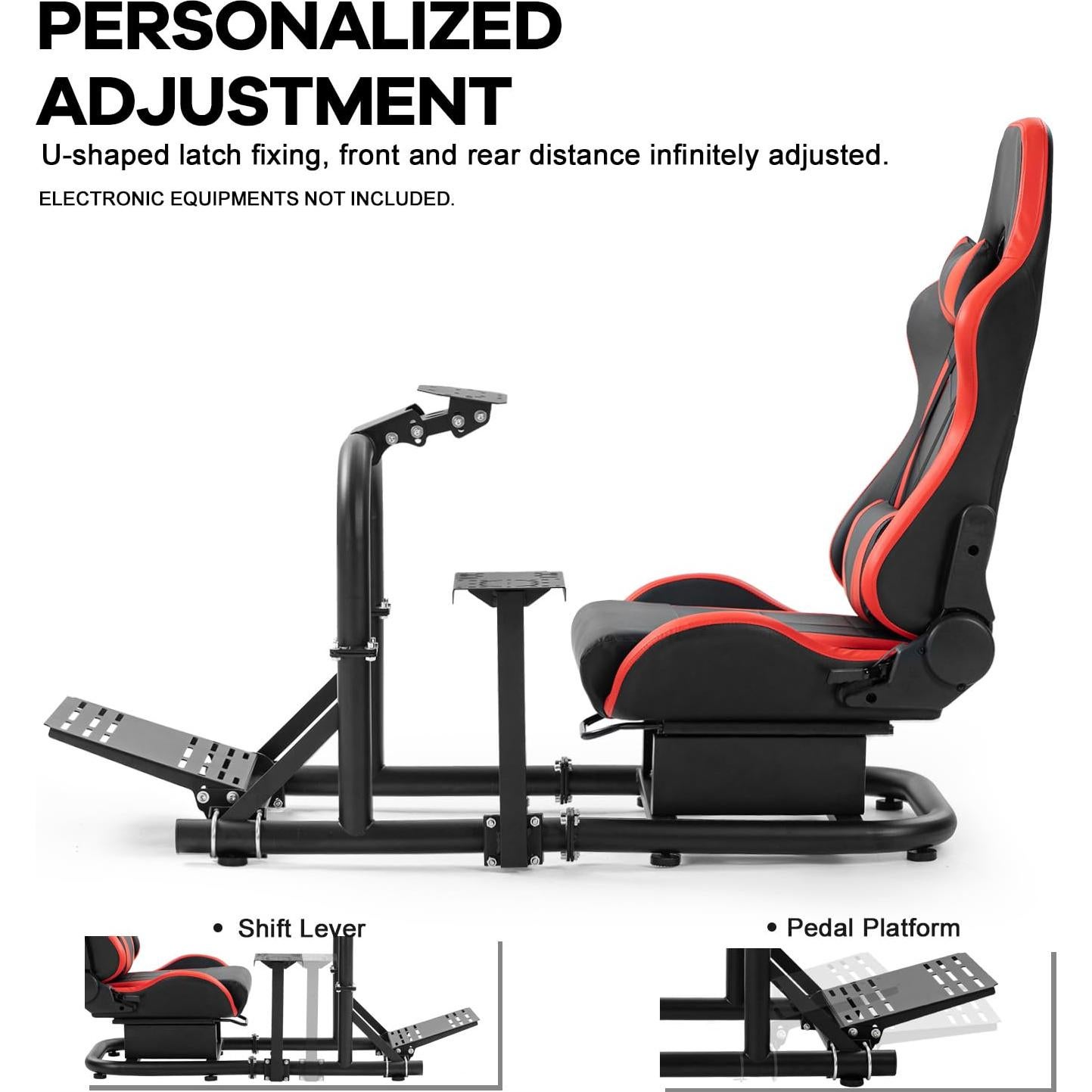 Cockpit de Simulador de Carreras Anman con Asiento Rojo