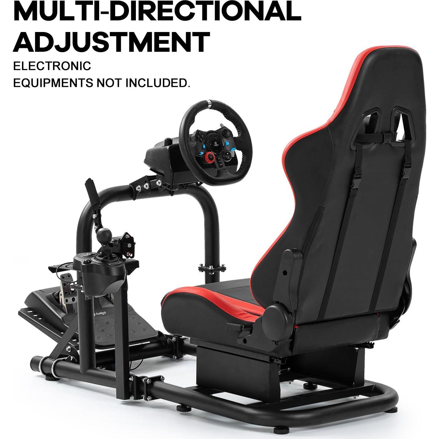 Cockpit de Simulador de Carreras Anman con Asiento Rojo