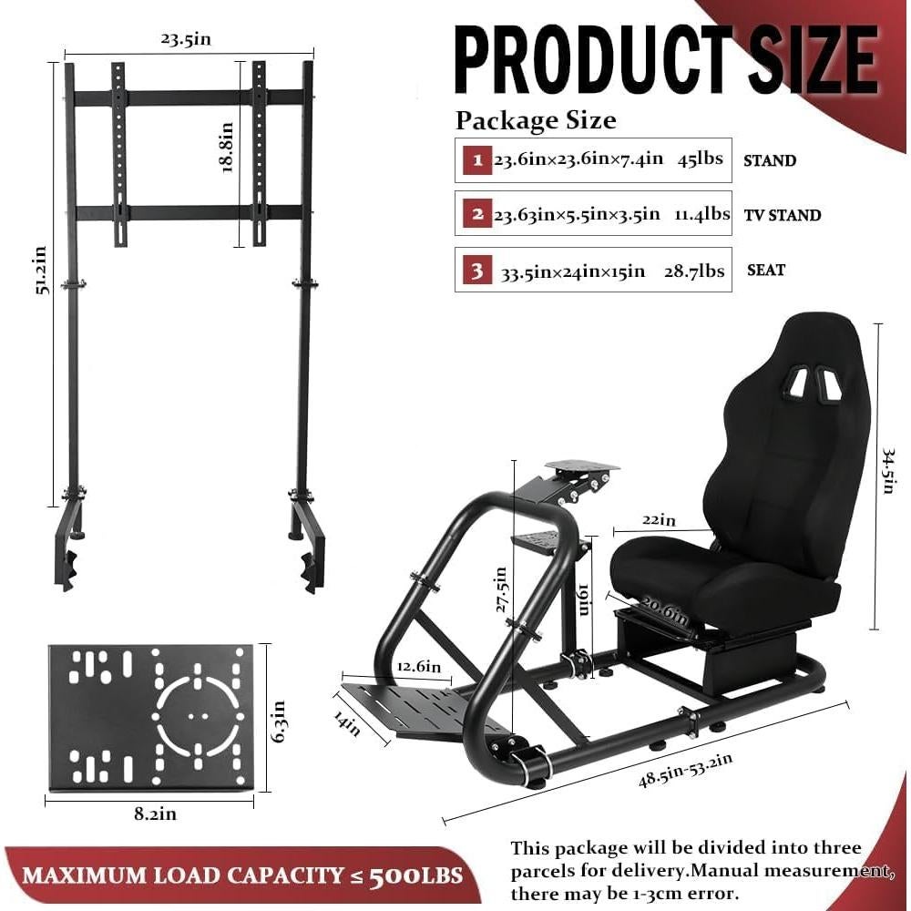 Cockpit de Simulación de Carreras Supllueer con Asiento Ergonómico