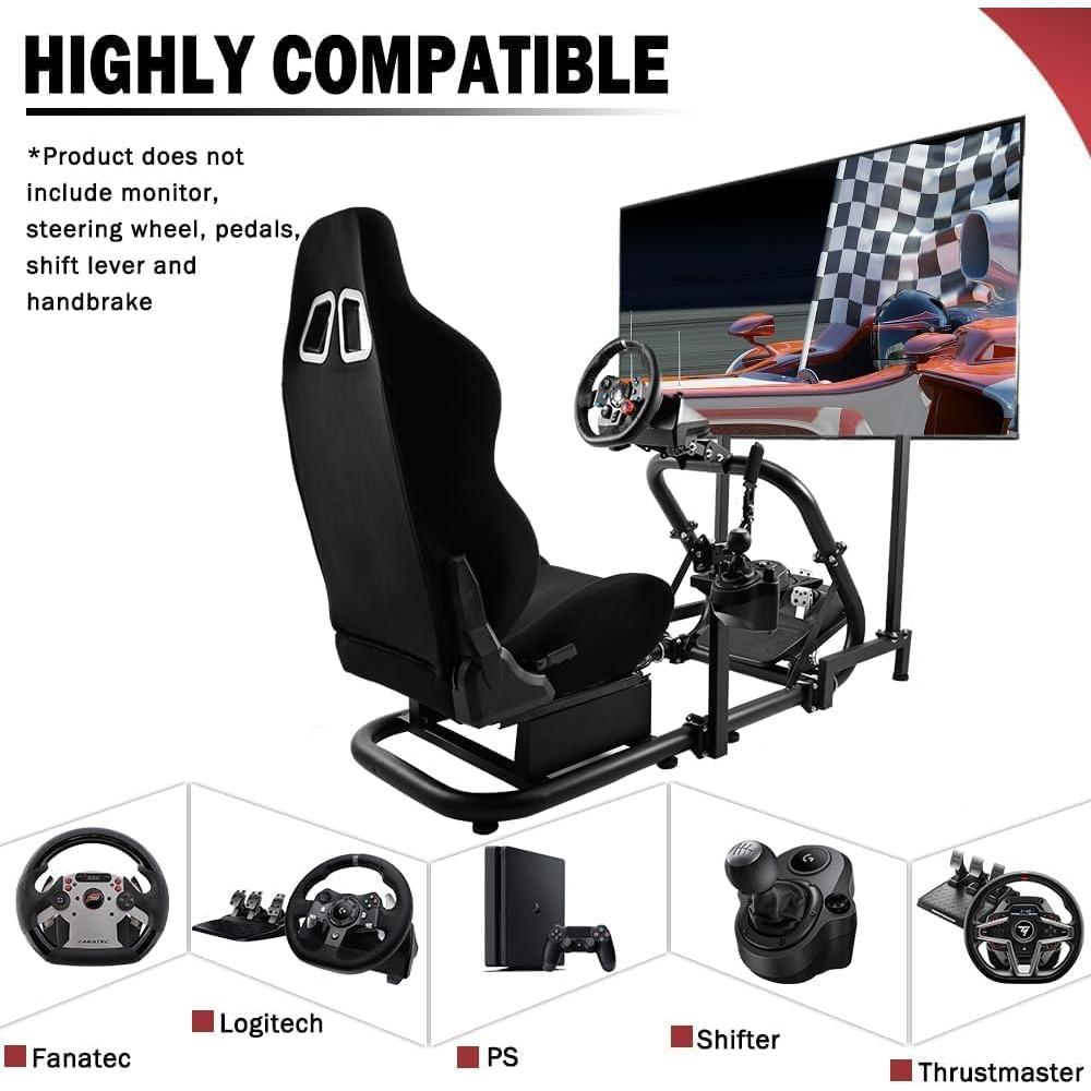 Cockpit de Simulación de Carreras Supllueer con Asiento Ergonómico