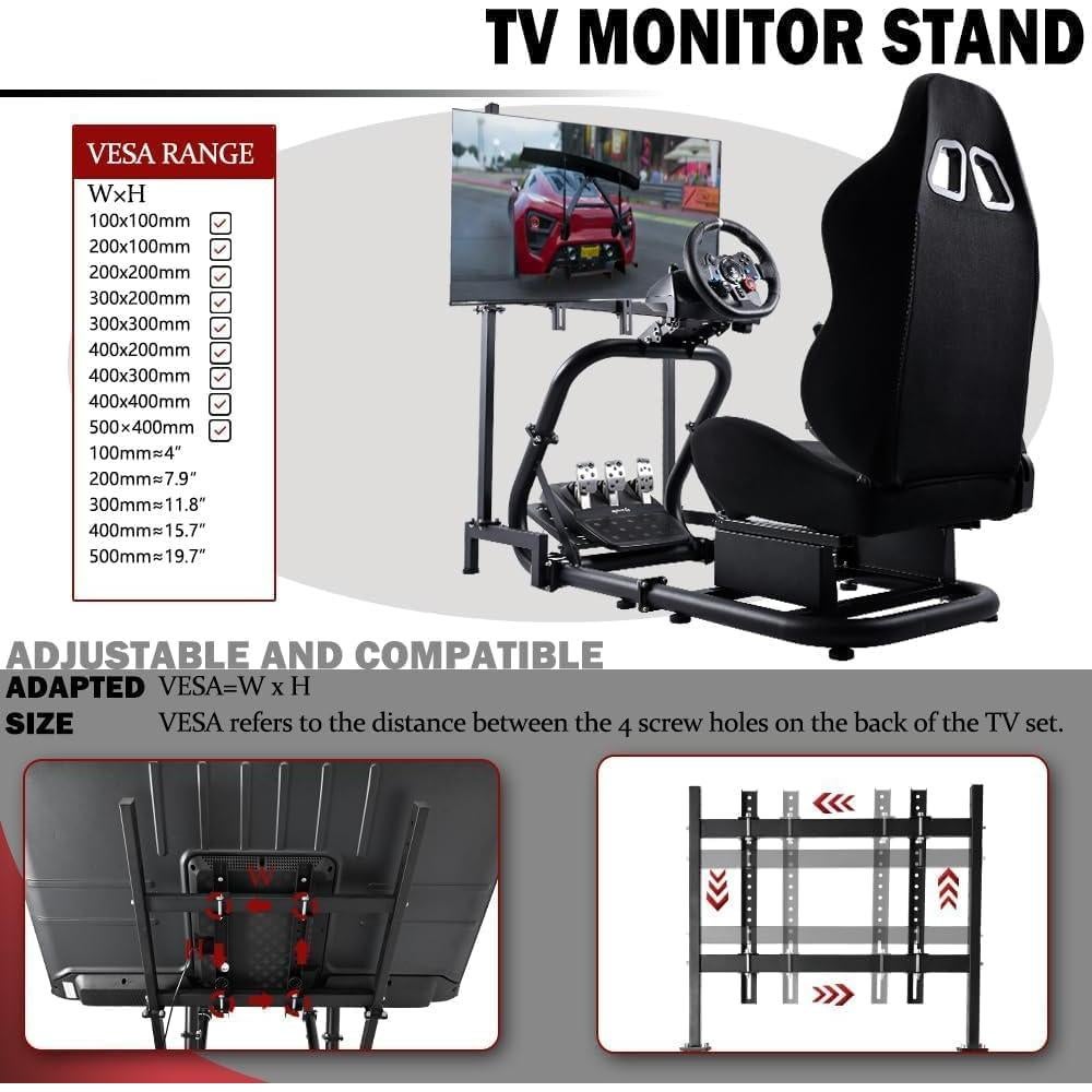 Cockpit de Simulación de Carreras Supllueer con Asiento Ergonómico