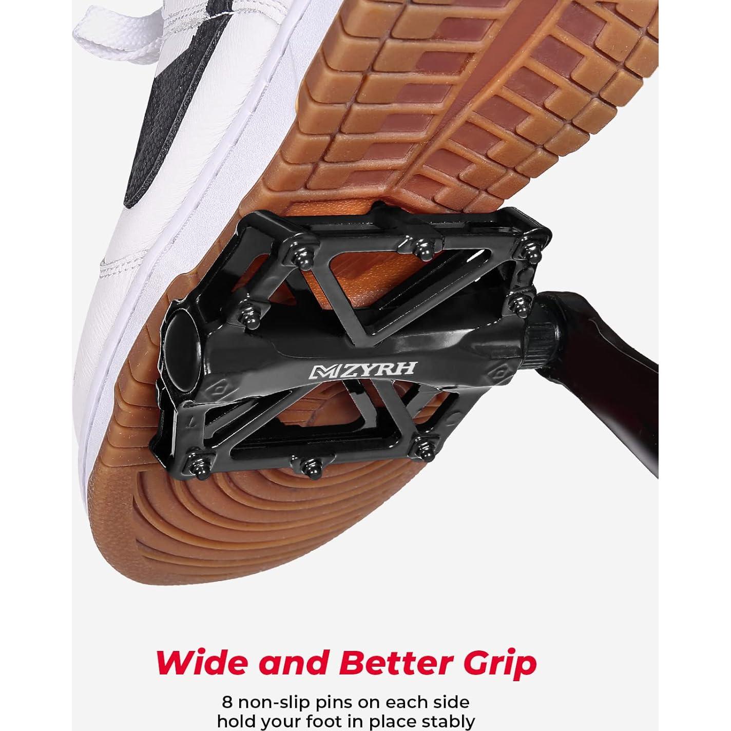 Pedales de Bicicleta KEMIMOTO MTB Planos Aluminio 9/16" Negro