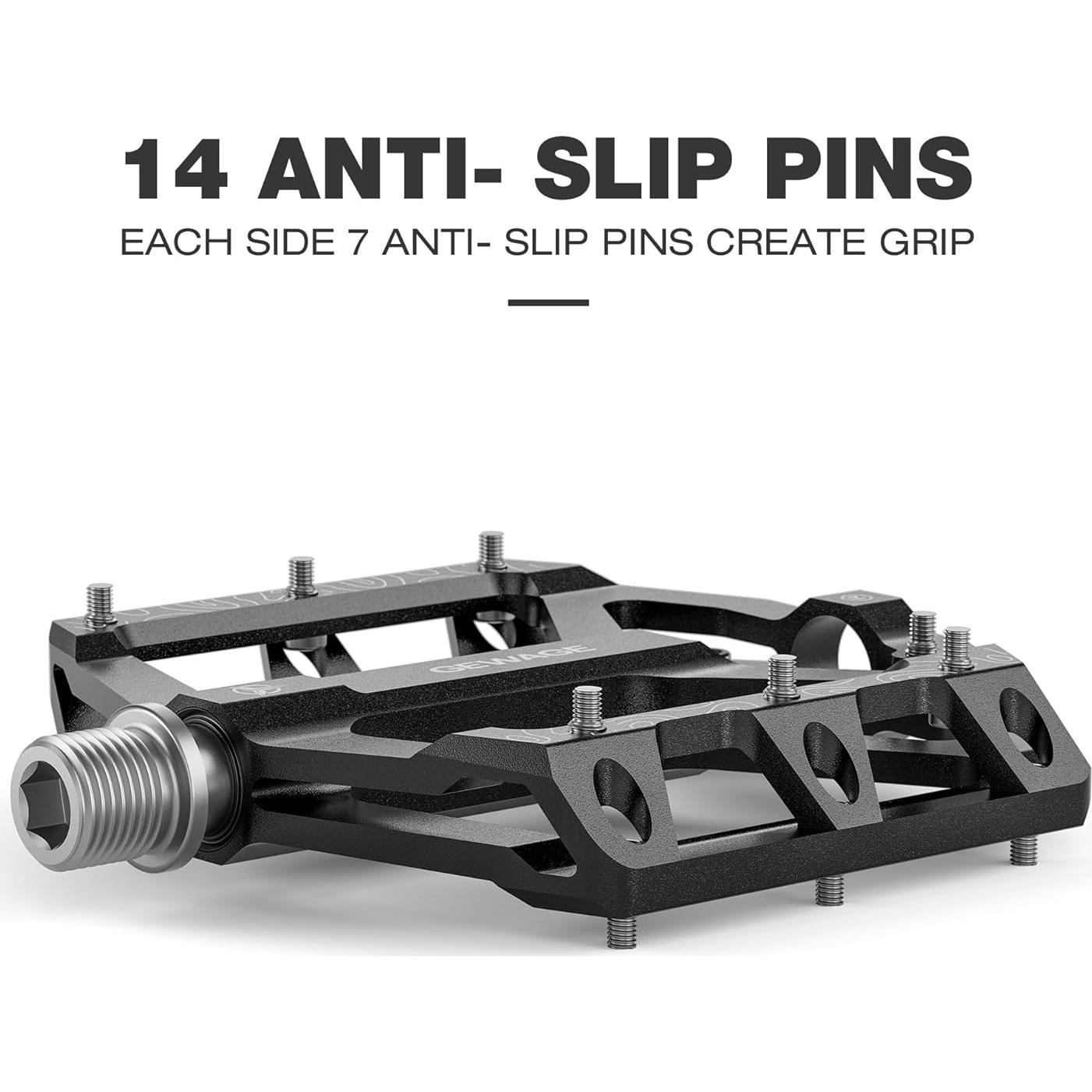 Pedales de Bicicleta GEWAGE Planos Antideslizantes 100x121.5mm