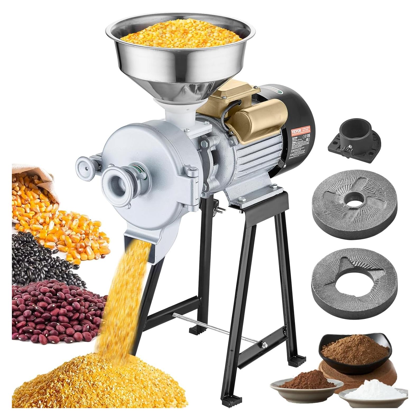 Molinillo de Granos Eléctrico VEVOR 3000W con Embudo Ajustable