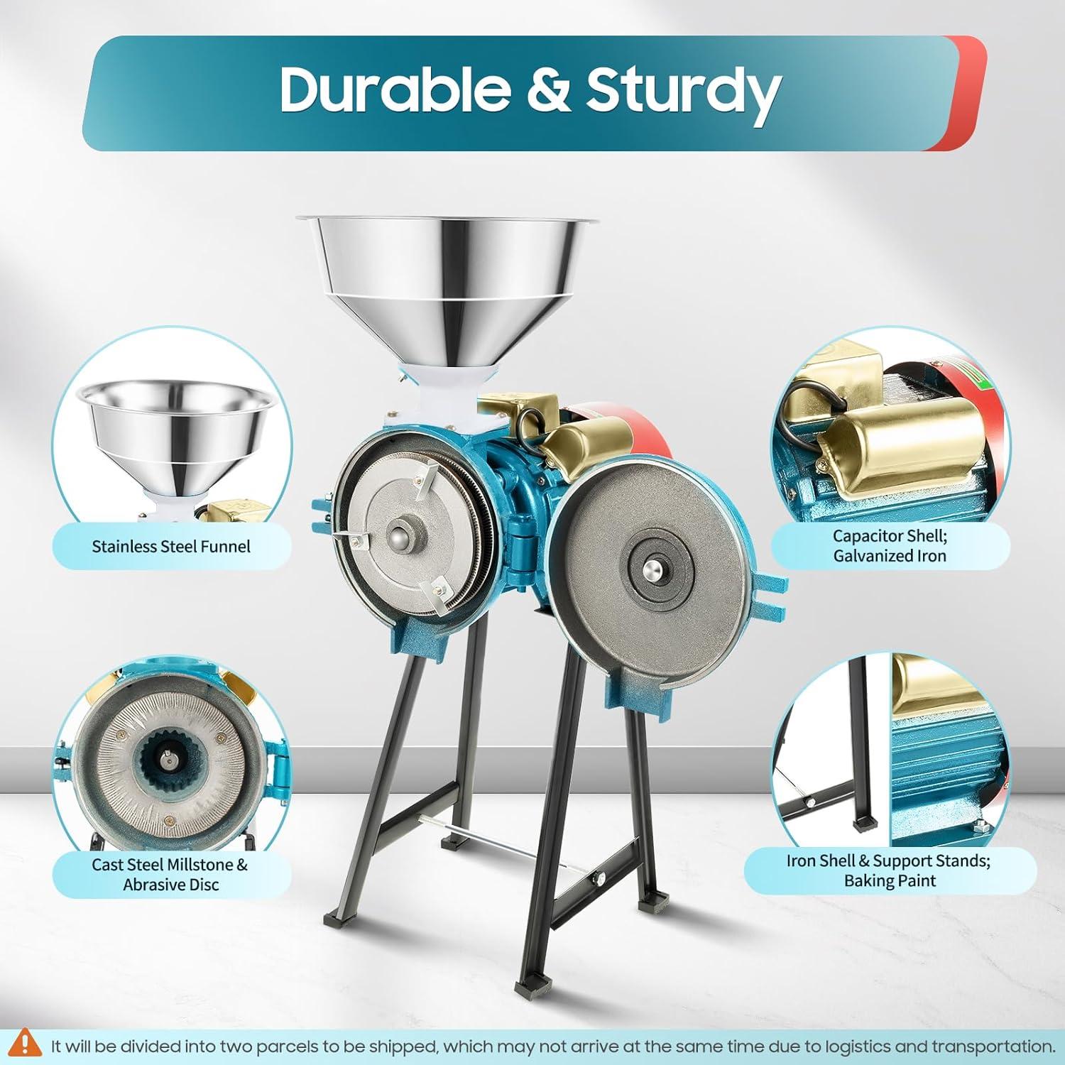 Molino de Granos Eléctrico Headery 2200W 110V Alta Eficiencia