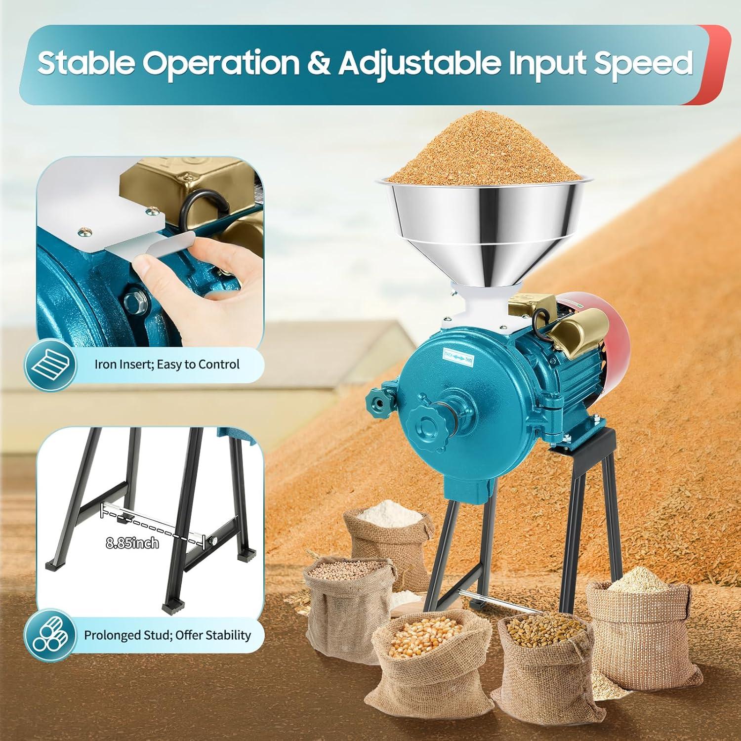 Molino de Granos Eléctrico Headery 2200W 110V Alta Eficiencia