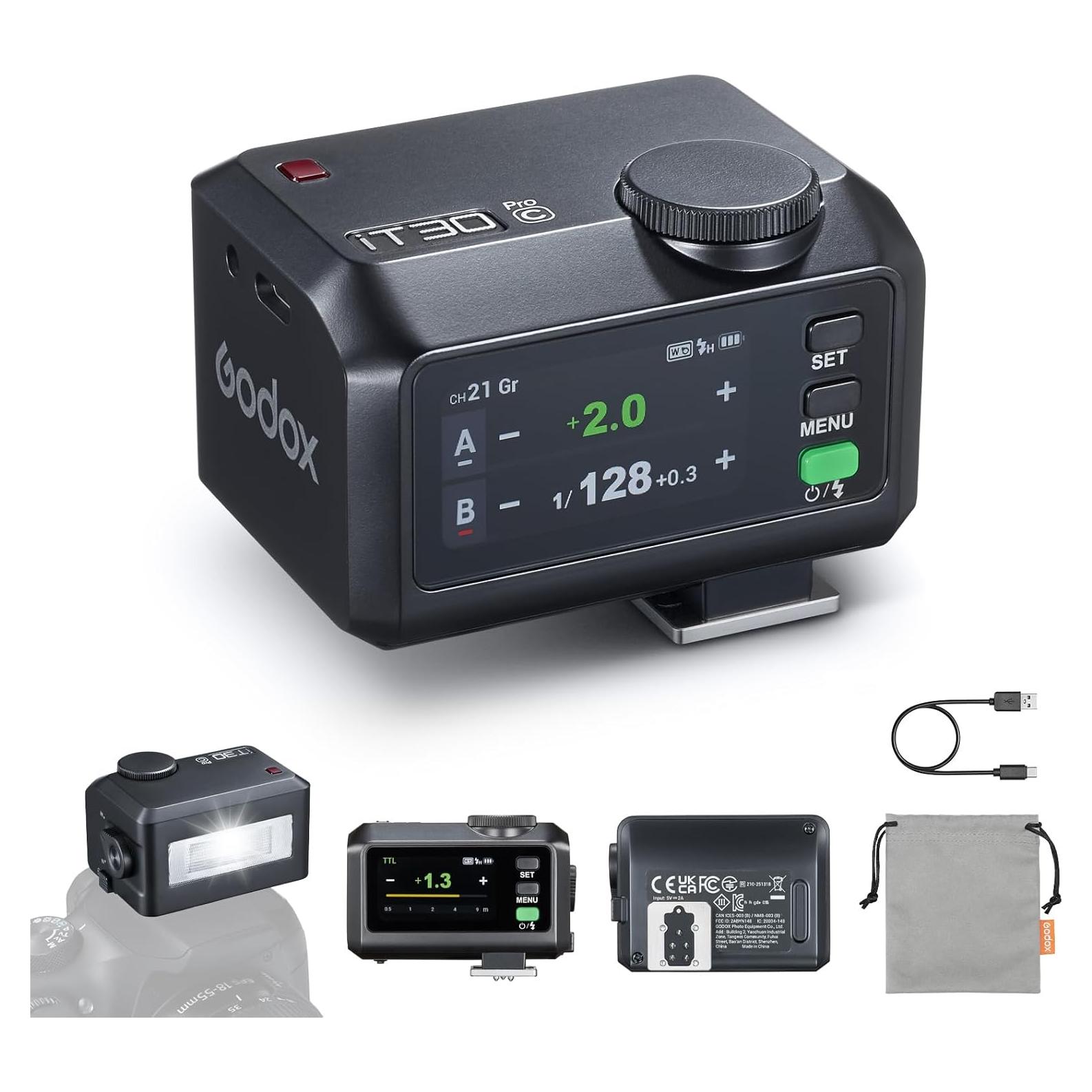 Flash Godox iT30 Pro C para Canon, TTL 2.4G, 560 Flashes