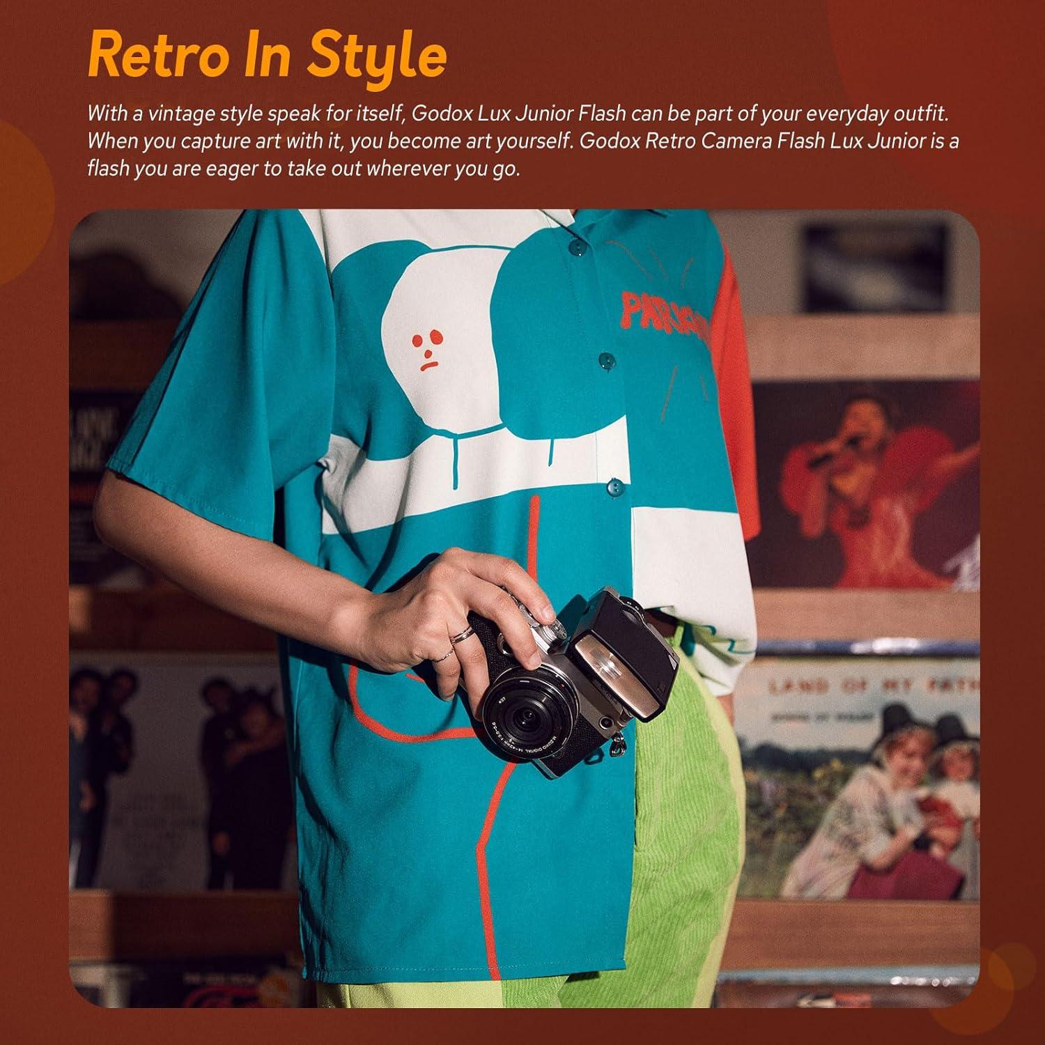 Flash Godox Lux Junior Retro GN12 6000K para Cámara