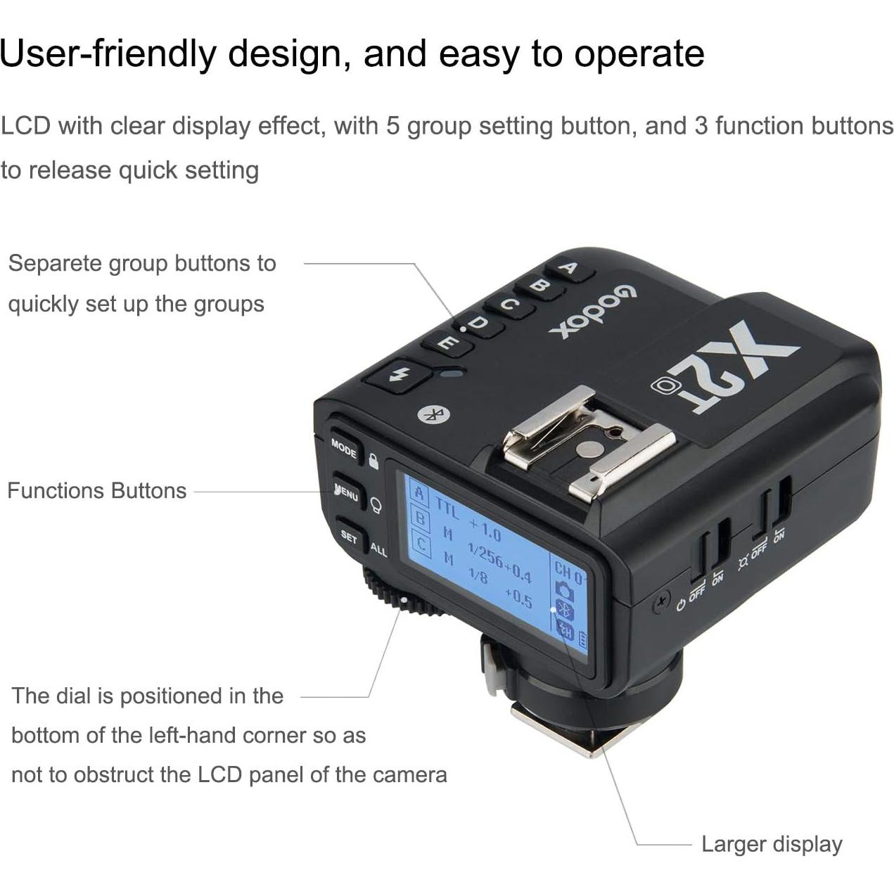 Disparador Inalámbrico TTL Godox X2T-O para Olympus y Panasonic