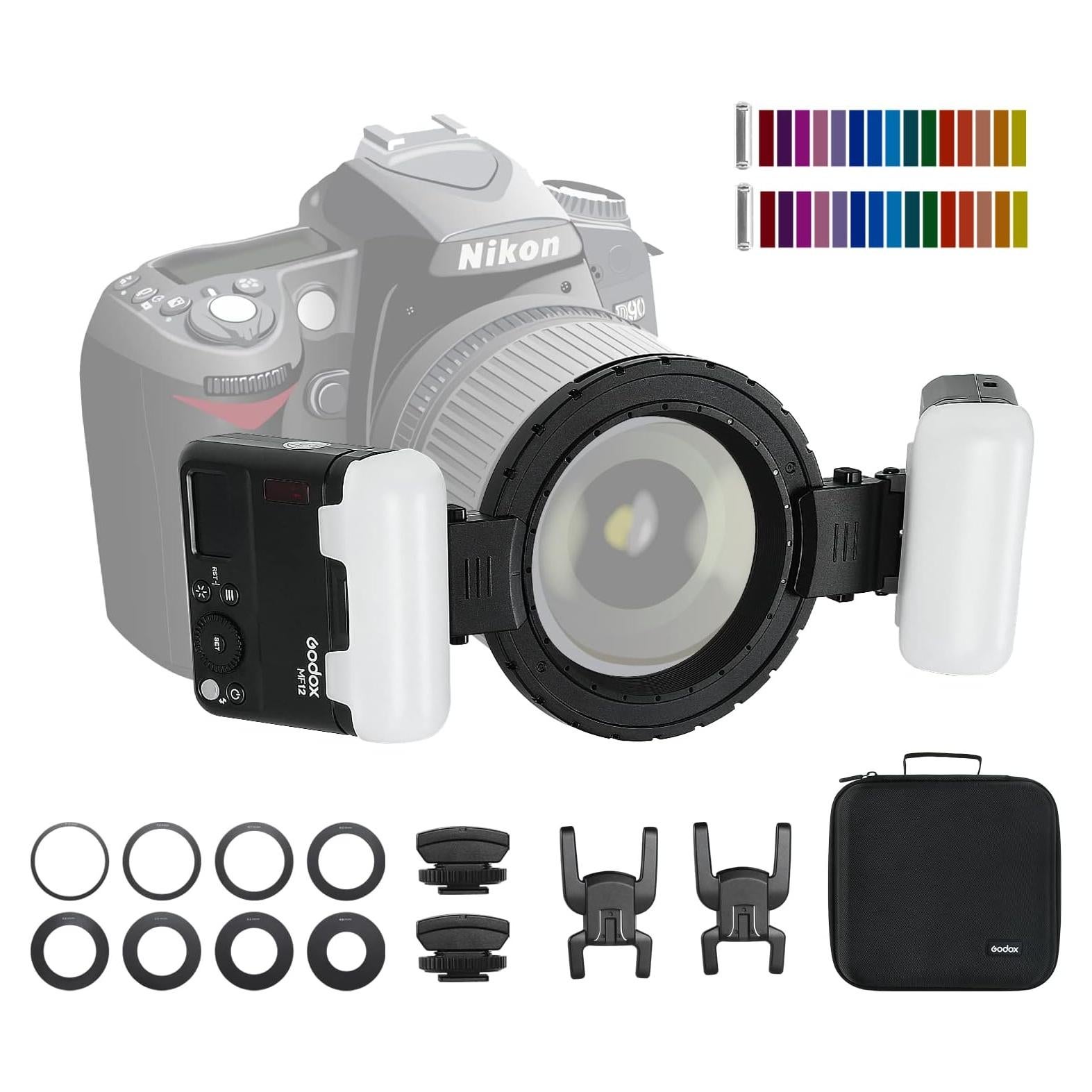 Flash Macro Doble Godox MF12-K2 12W Inalámbrico TTL Manual