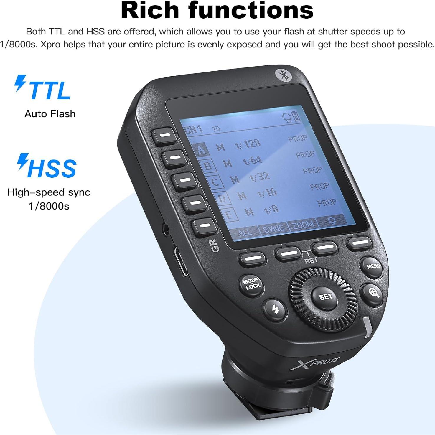 Godox XProII-C Disparador de Flash Inalámbrico TTL para Canon