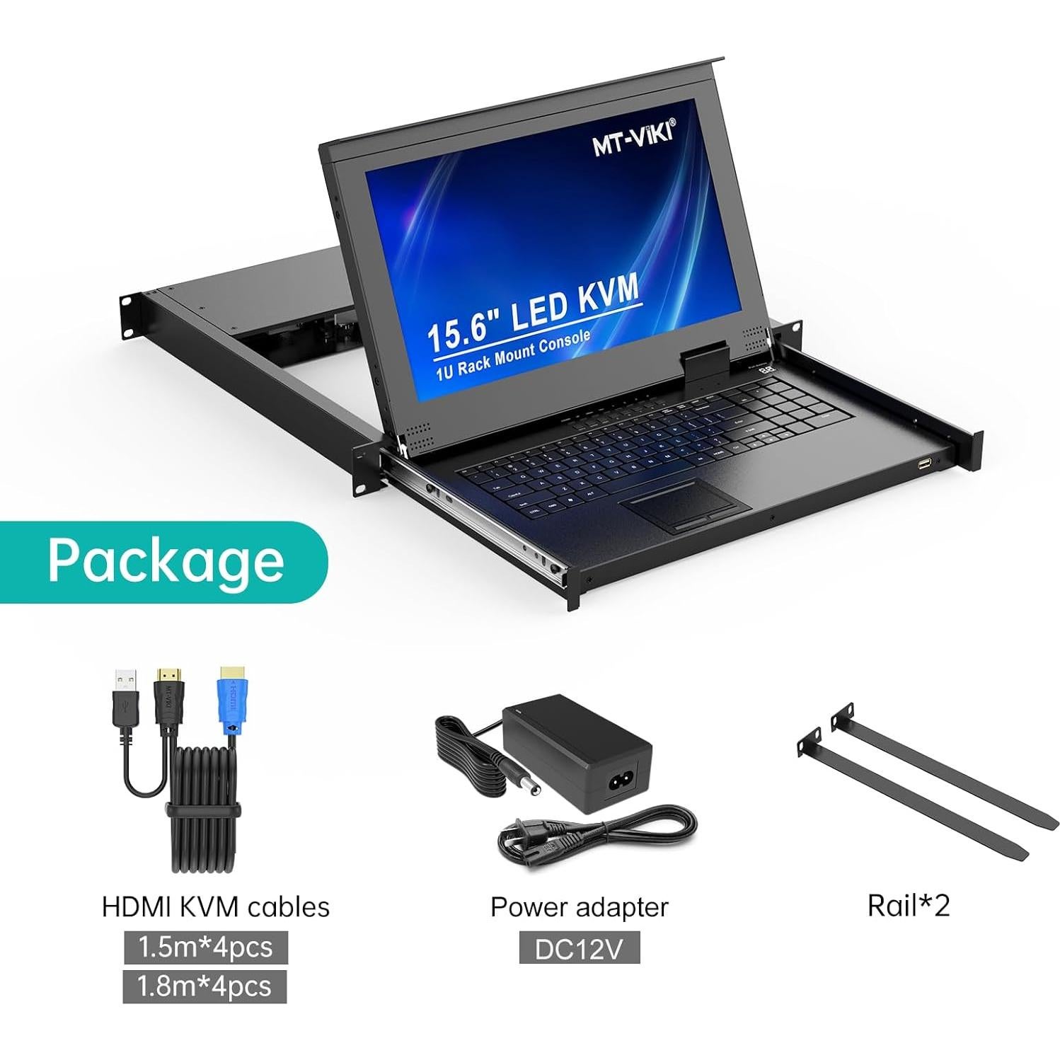 Consola KVM 8 Puertos HDMI MT-VIKI con Adaptador VGA a HDMI