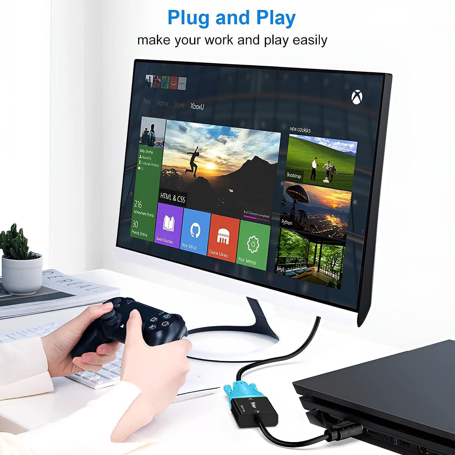 Monitor KVM LCD 15.6" Yinker 8 Puertos + Adaptador HDMI a VGA