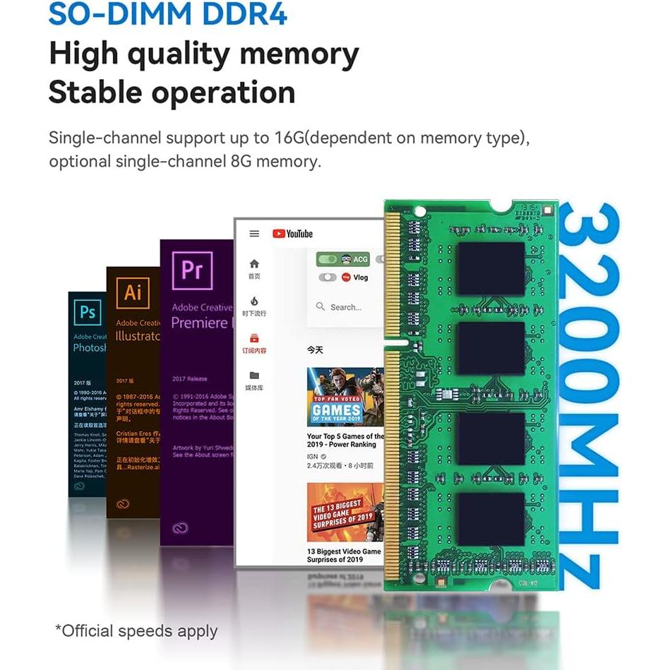 Mini PC Beelink MINIS S12 Pro 16GB RAM 500GB SSD 4K HDMI