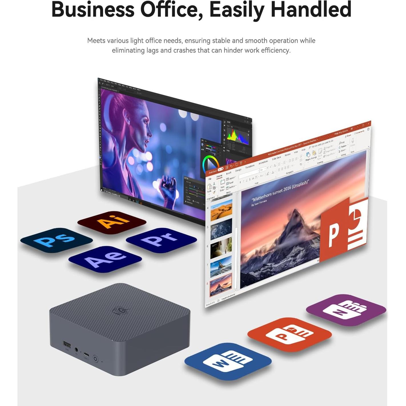 Mini PC Beelink EQi12, Intel Core i5 1235U, 16GB RAM, 500GB SSD