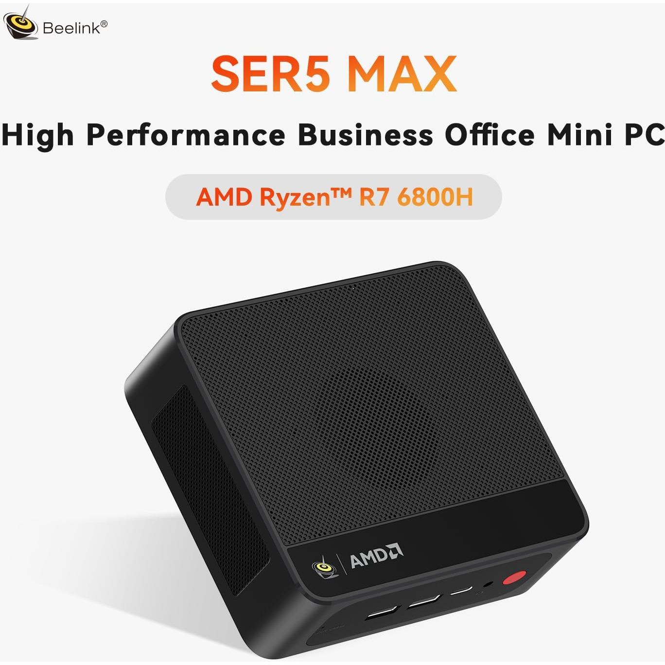 Mini PC Beelink SER5 MAX, AMD Ryzen 7 6800H, 32GB RAM, 1TB SSD