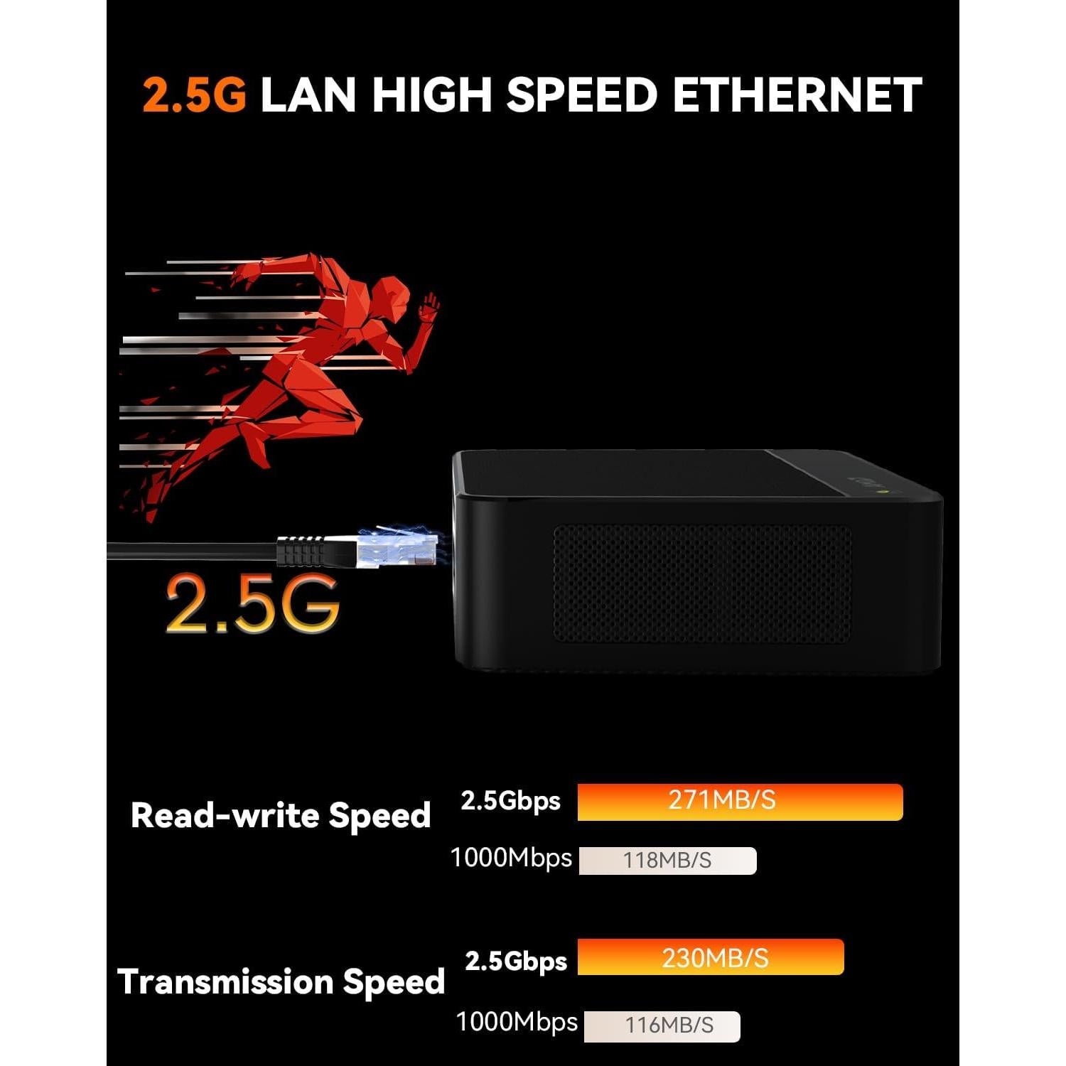 Mini PC Beelink SER5, AMD Ryzen 5 5500U, 16GB RAM, 500GB SSD