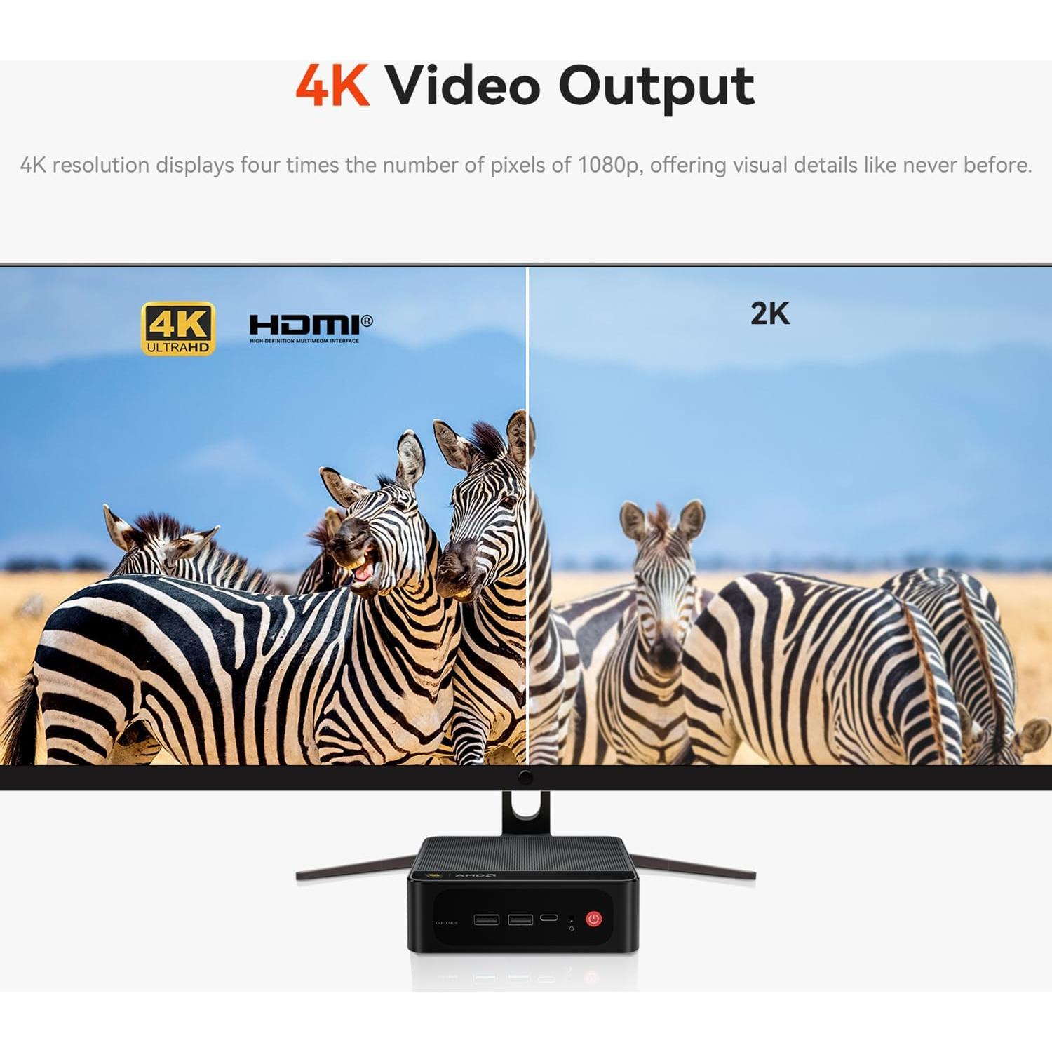 Mini PC Beelink SER5 6800U, 32GB RAM, 500GB SSD, 4K